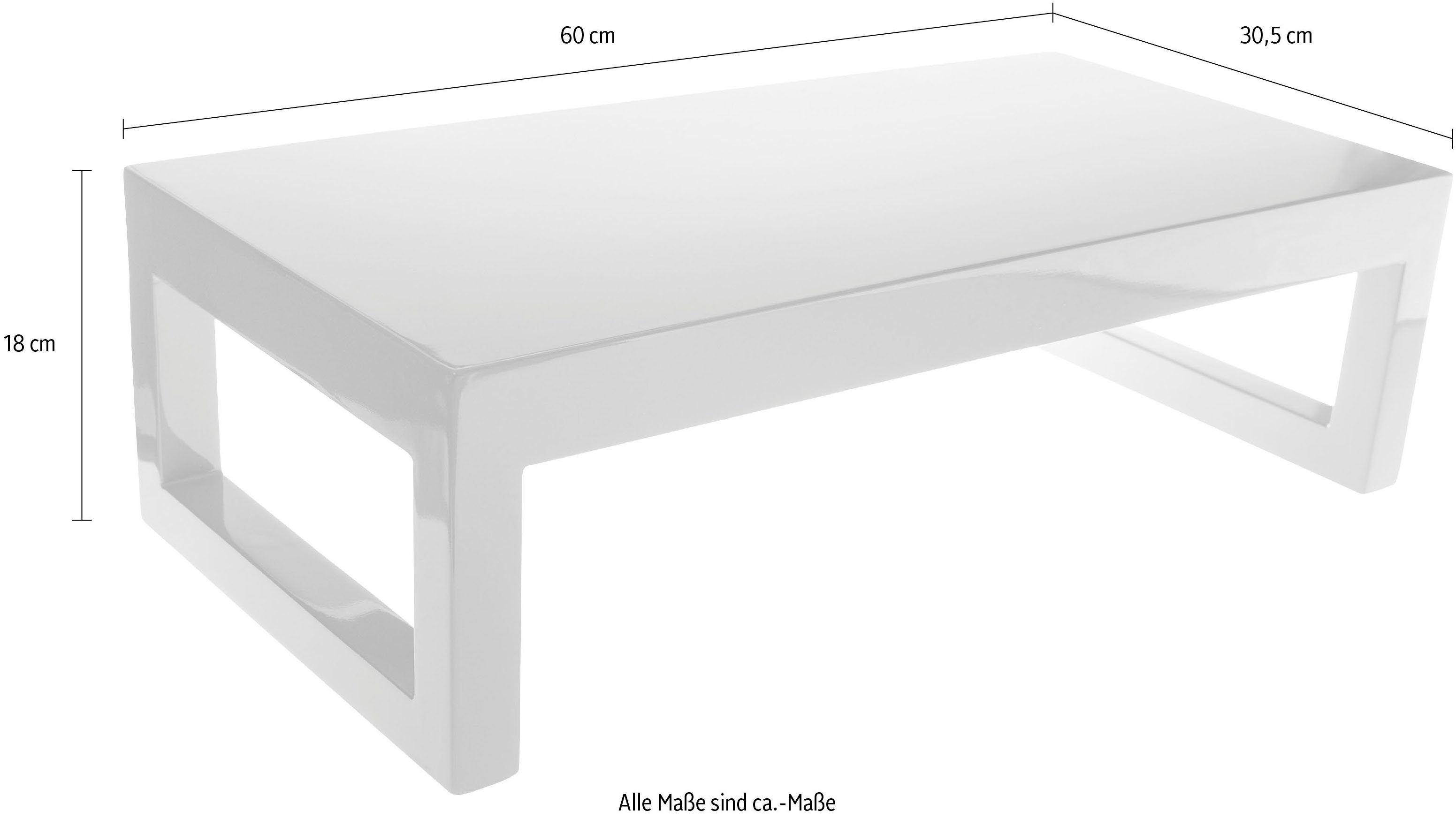 & Myflair Möbel Abstellkufen Accessoires Tablett praktischen Sokrates, grau, MDF, mit