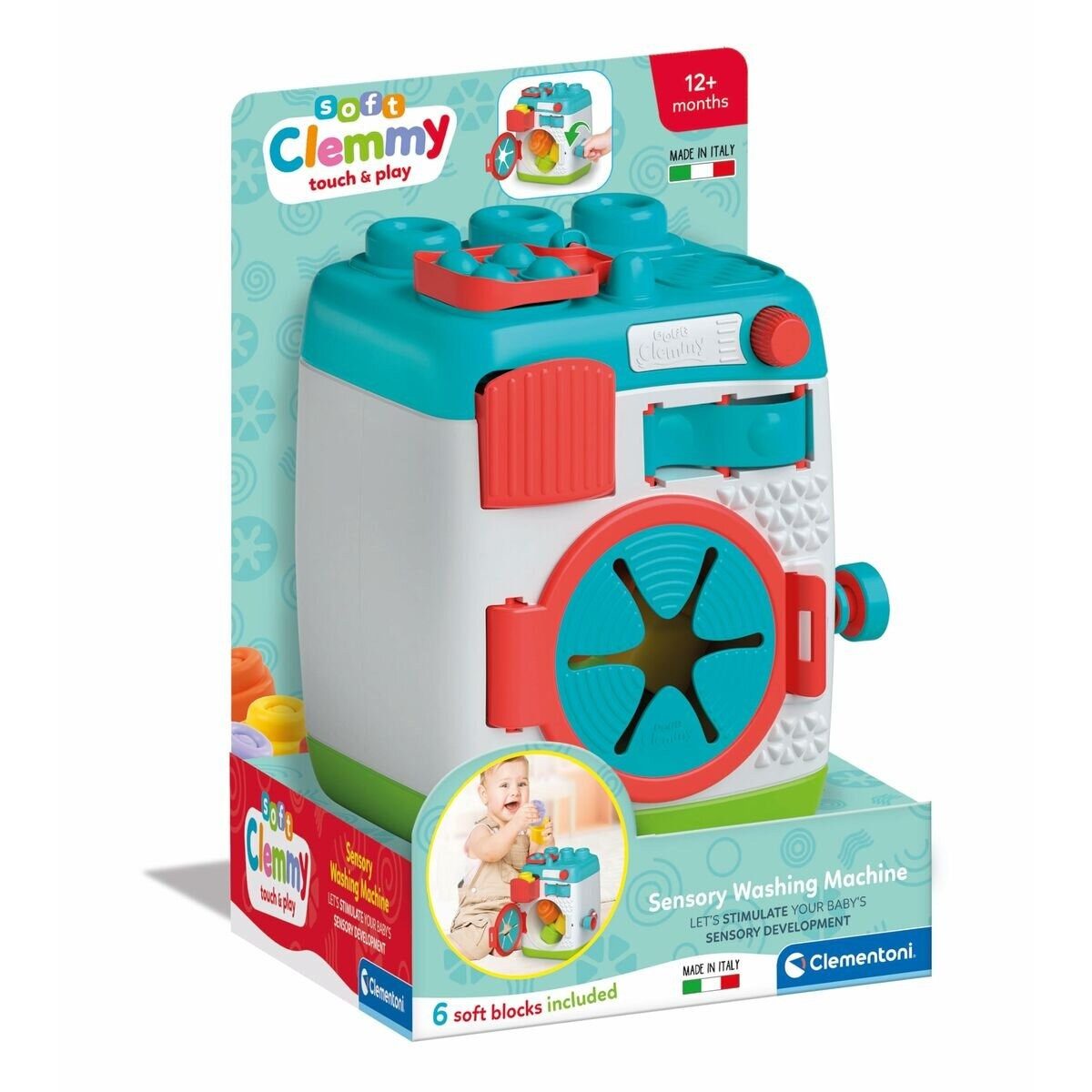 Clementoni® Kinder-Waschmaschine Spielzeug-Waschmaschine Soft Clemmy