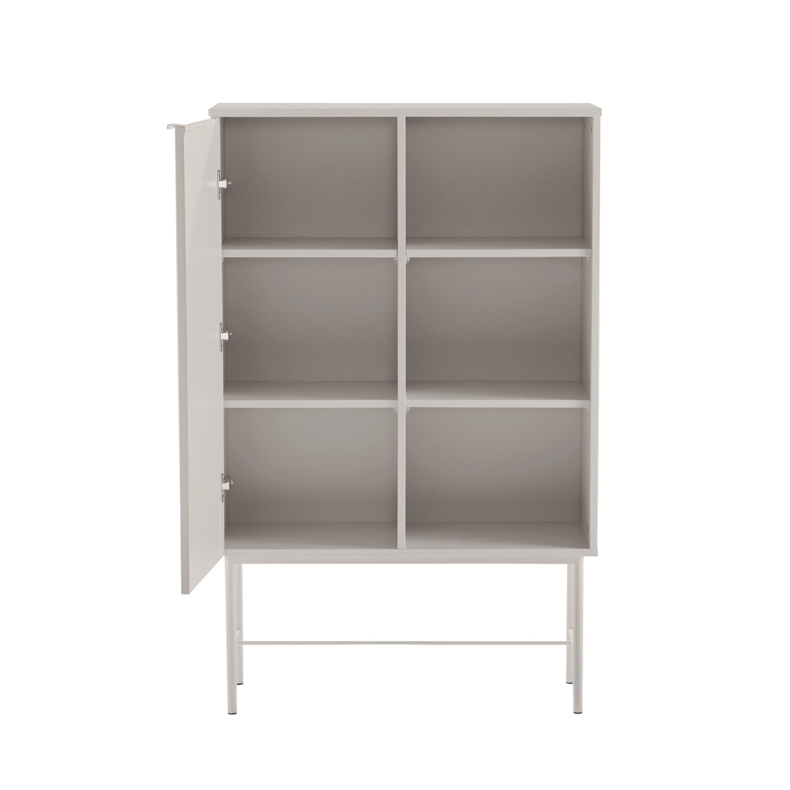 hjh LIVING Regal Regal SIO Mdf Platte, Gestell Aus Stahl, Highboard Kommode mit Soft-Close Tür, offene Fächer, Modernes Design