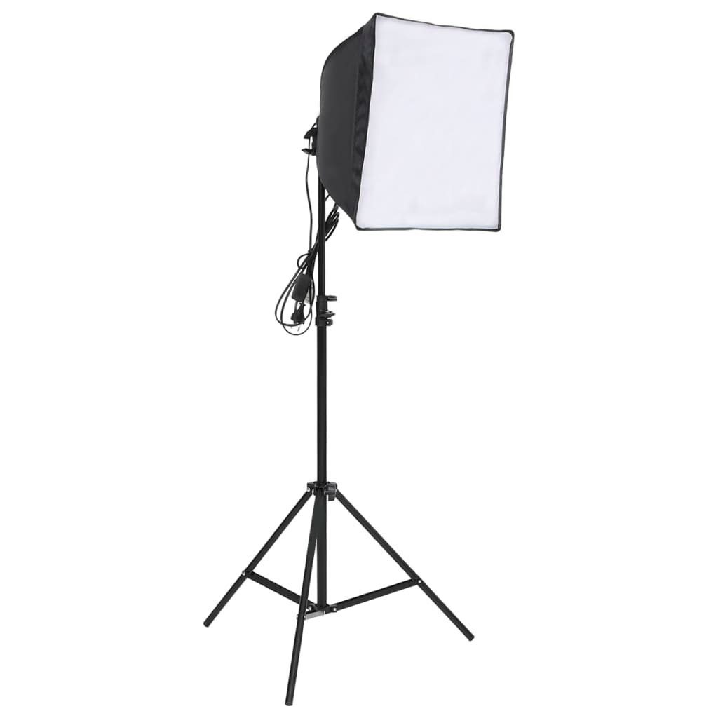 vidaXL Fotohintergrund Fotostudio-Beleuchtung Set mit Hintergründen und Reflektor