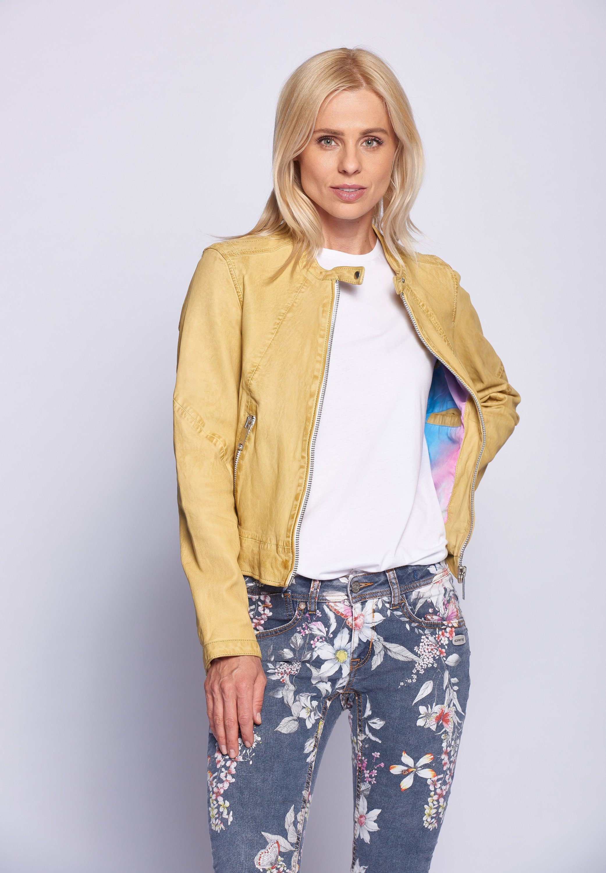 Maze Lederjacke 420-20-04 sunshine