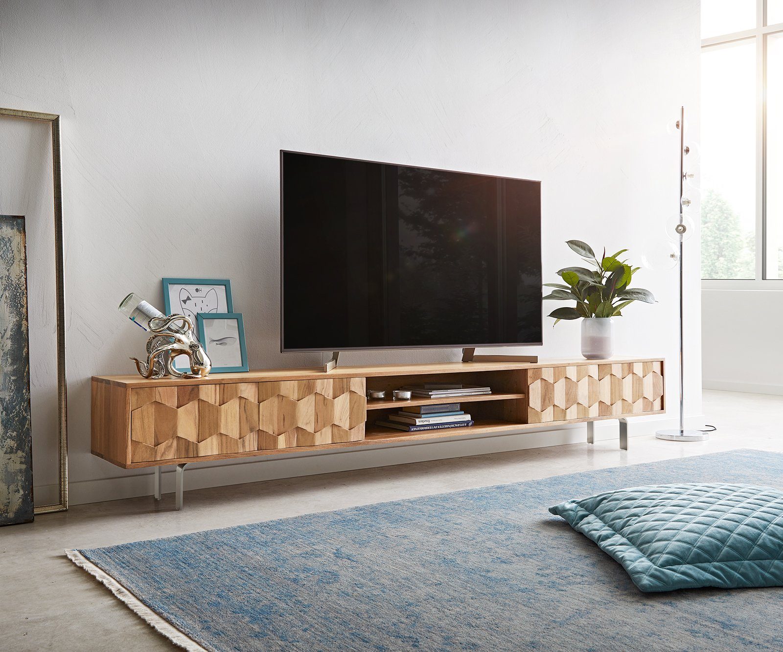 DELIFE Lowboard Fevo, Fevo Akazie Natur günstig online kaufen