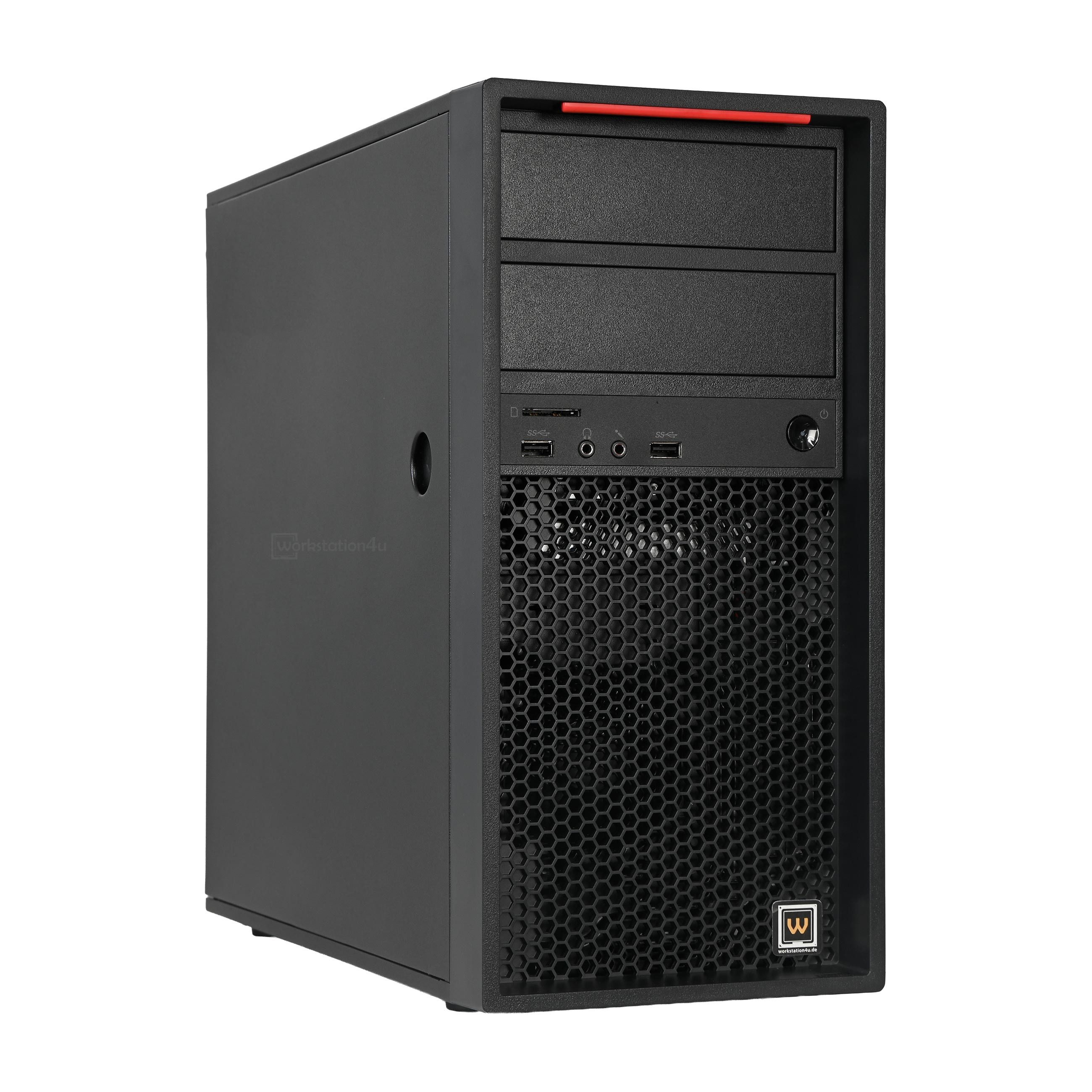 Workstation4u Tower Business-PC (Intel Xeon W 2102, 16 GB RAM, 250 GB SSD, Luftkühlung)