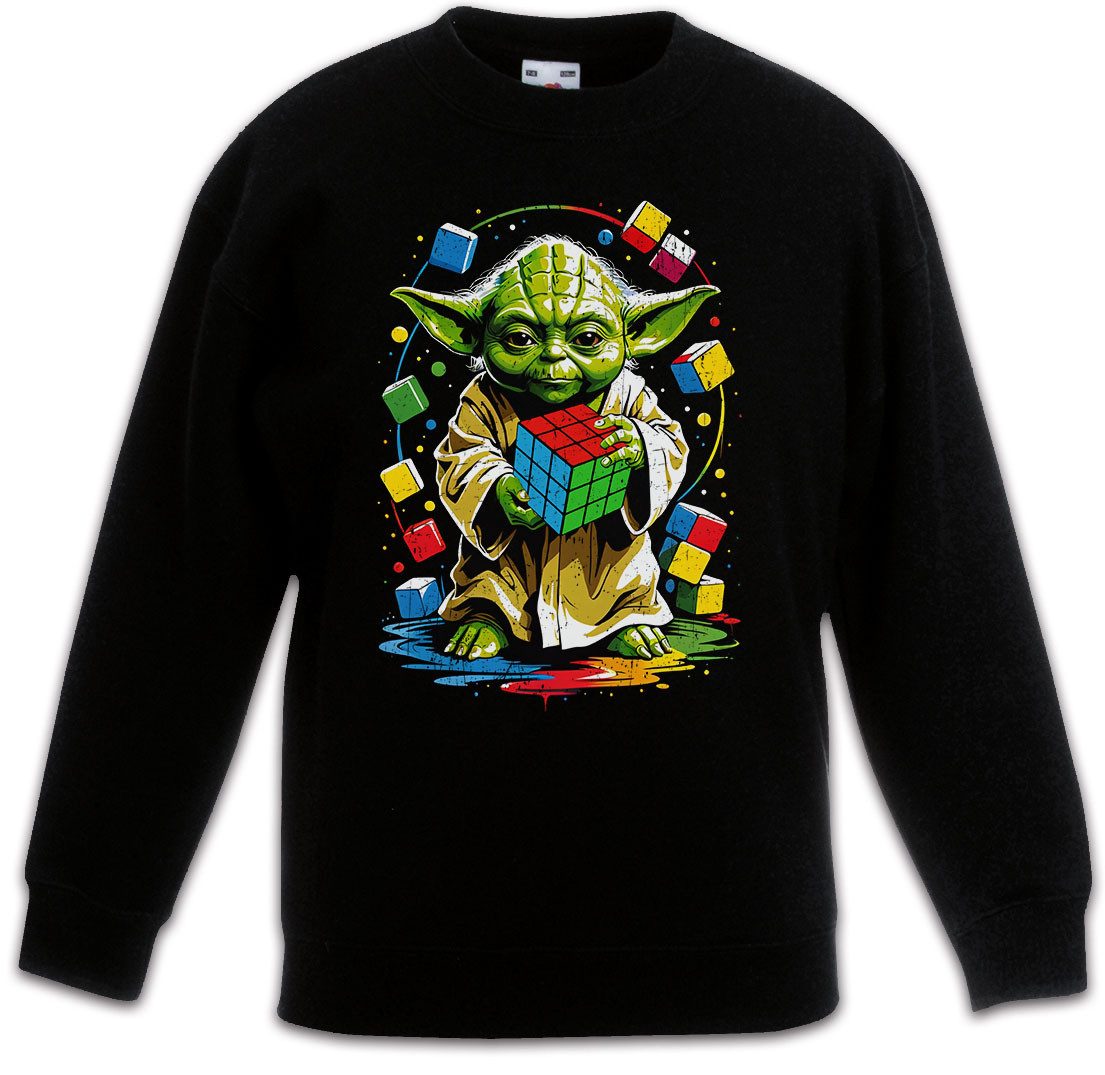 Sweatshirt Master Cube Kinderpullover Zauberwürfel Wars Yoda 80s Magic Star Speed