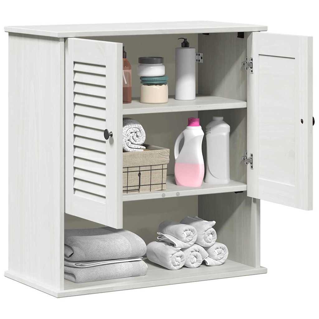vidaXL Badezimmerspiegelschrank Badezimmerschrank VIGO Weiß und Antikweiß 67,5 x 34 x 71,5 cm (1-St)
