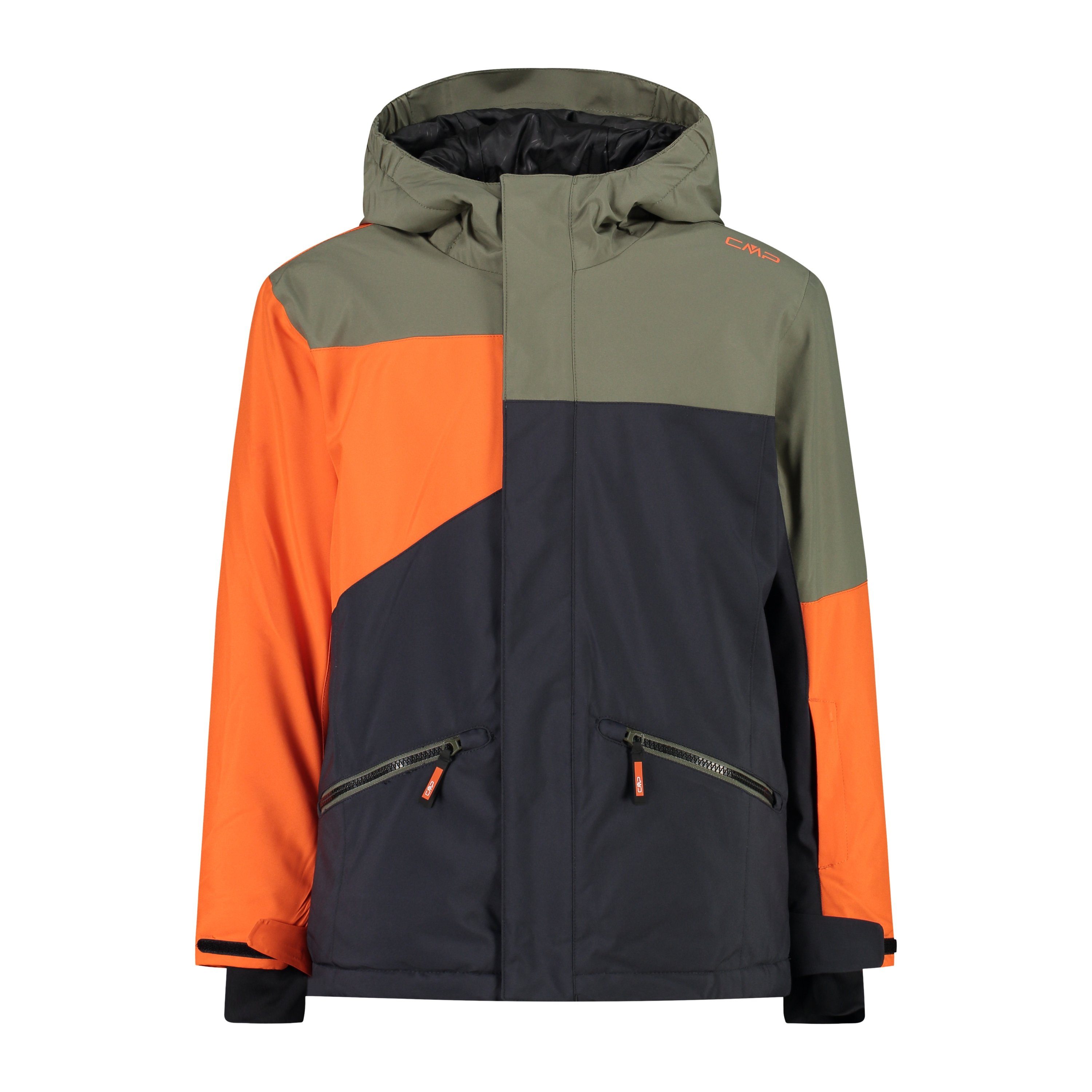 Skijacke KID JACKET FIX HOOD ANTRACITE-KAKY