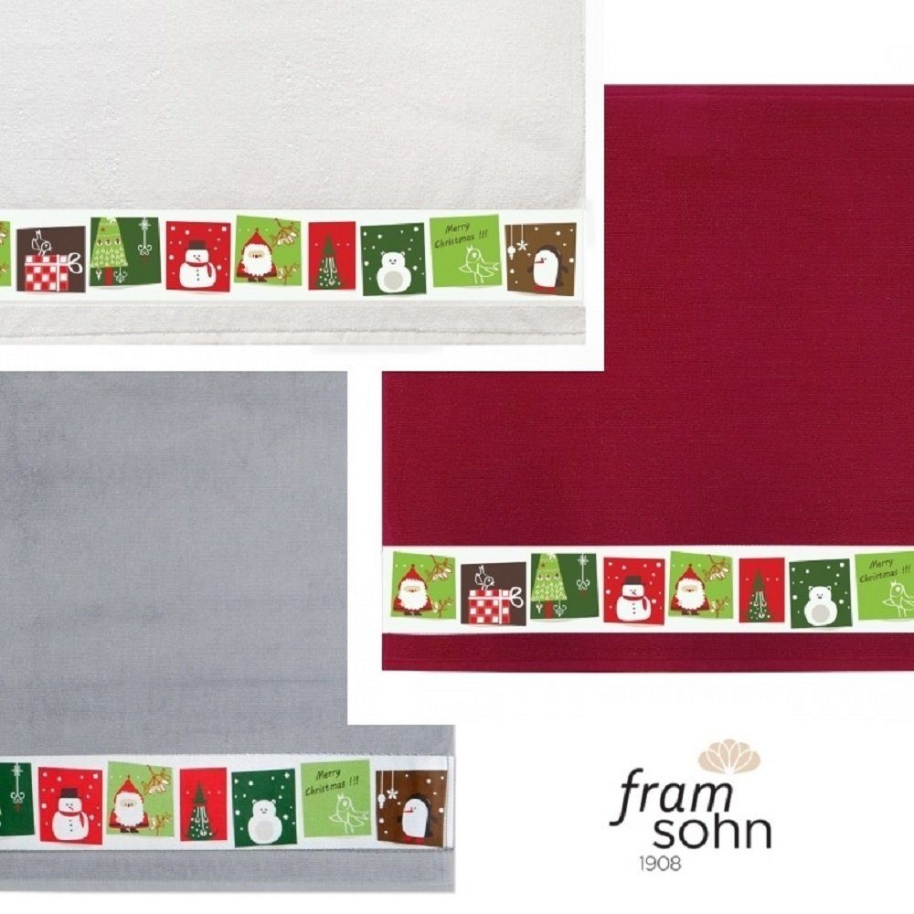 framsohn frottier Geschirrtuch 'Xmas Motive' Zwirnfrottier 50 x 50 cm, (1-tlg)