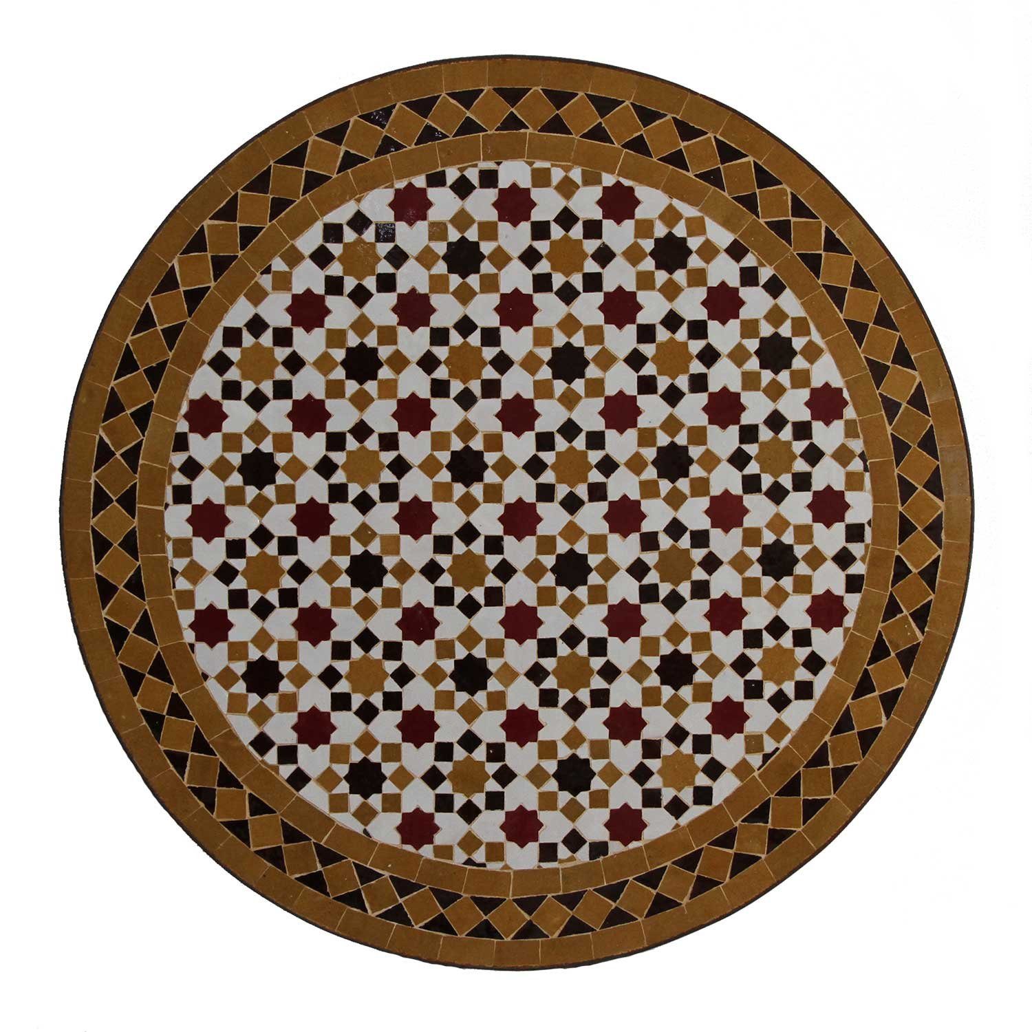 Casa Moro Gartentisch Marokkanischer Mosaik-Tisch aus Marokko handgefertigt Beistelltisch, Kunsthandwerk aus Marokko