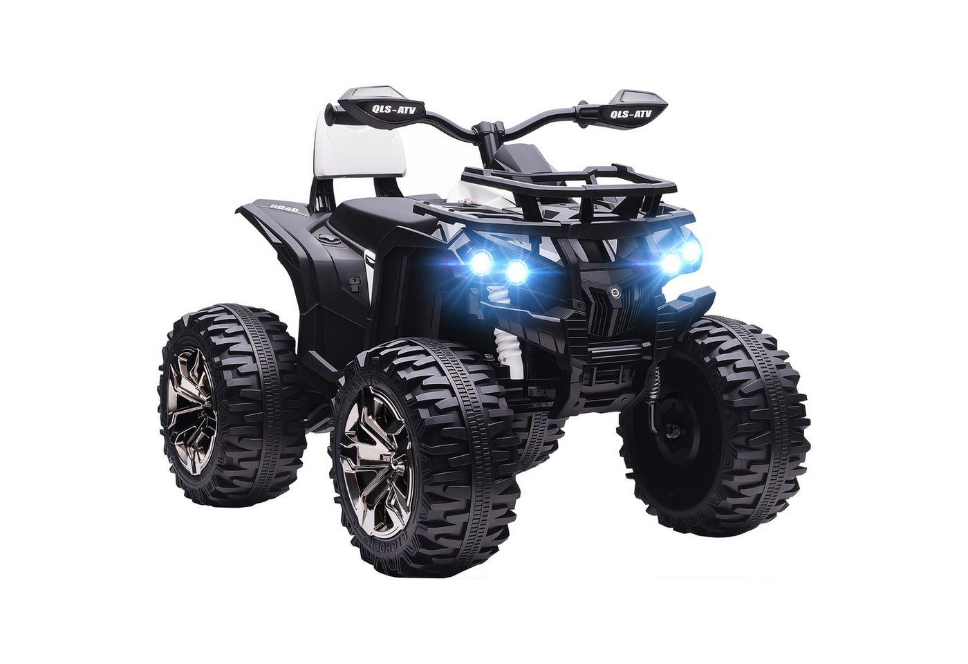 HOMCOM Elektro-Kinderquad Elektro Quad für Kinder mit Vorwärts-, Rückwärtsfunktion 2 Motor USB, Belastbarkeit 30 kg, (1-tlg), 3-8 km,h, für 3-5 Jahre, Weiß