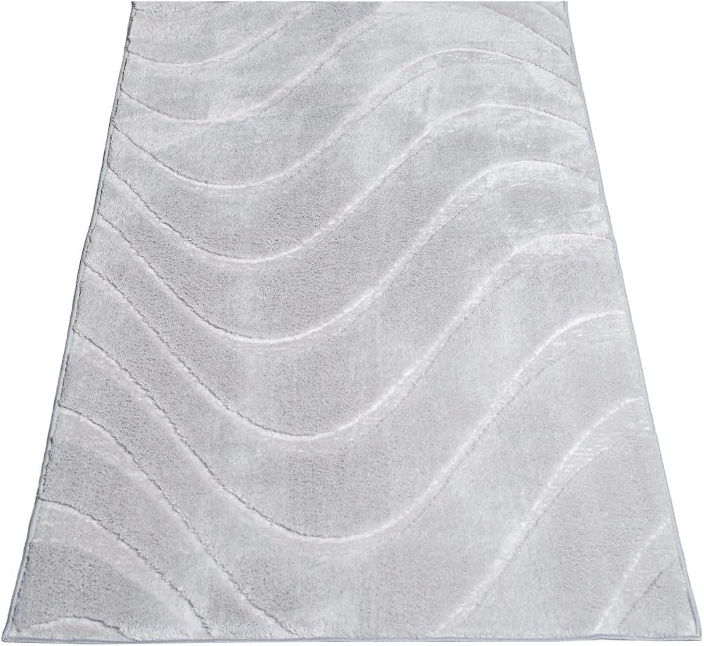 Carpet City Badematte BAT400, Badteppich uni, Höhe 11 mm, rutschhemmend beschichtet, fußbodenheizungsgeeignet, Polyester, rechteckig, Teppich Badezimmer, Badvorleger, Anti-Rutsch, Waschbar, Duschmatte