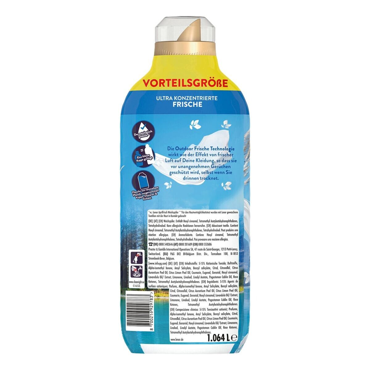 LENOR Luftfrisch Alpensee Weichspüler (76 WL, 1,06 Liter)
