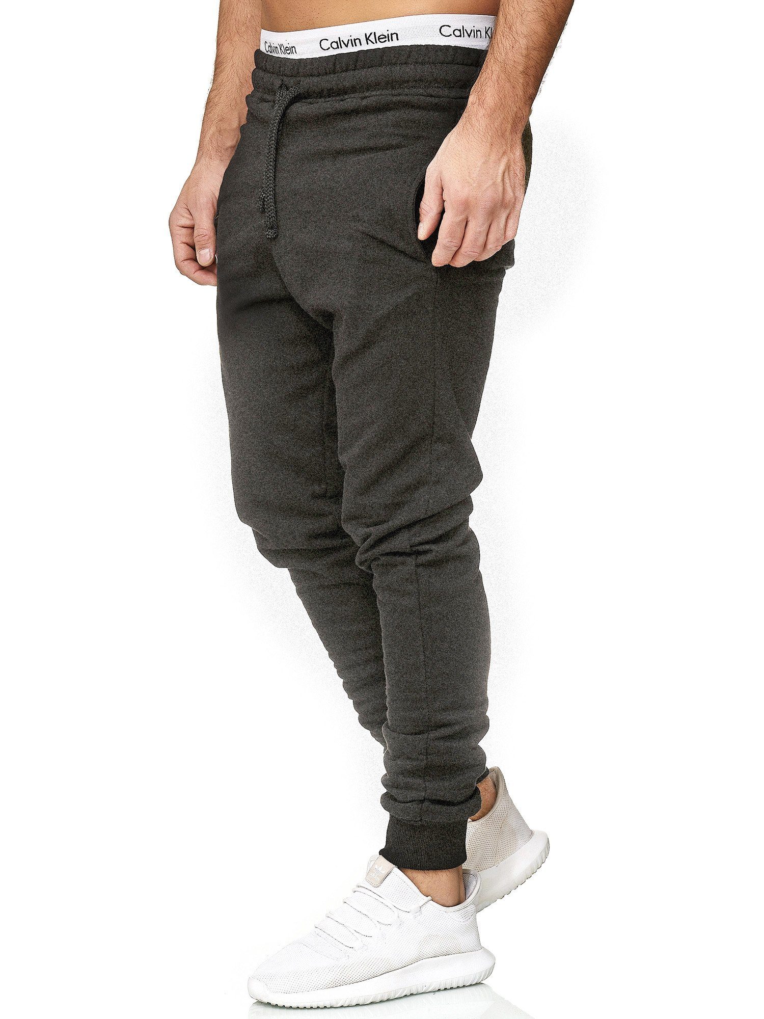 L.gonline Jogginghose Herren Jogginghose, Freizeithose, Unicolor, (Sweatpants, 1-tlg., im modischem Design) Fitness Freizeit Casual