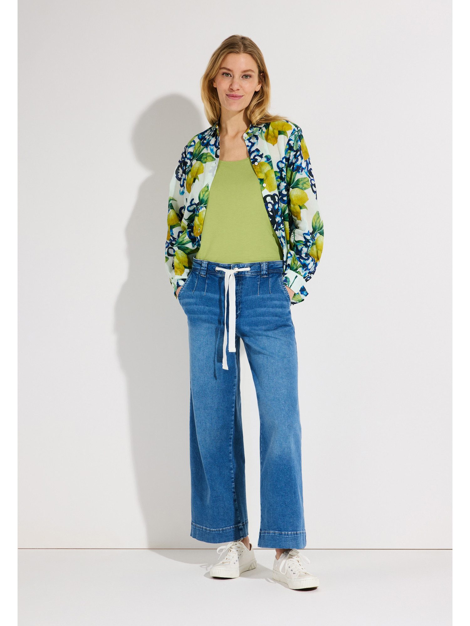 MORE&MORE Langarmbluse sommerliche, legere Hemdbluse