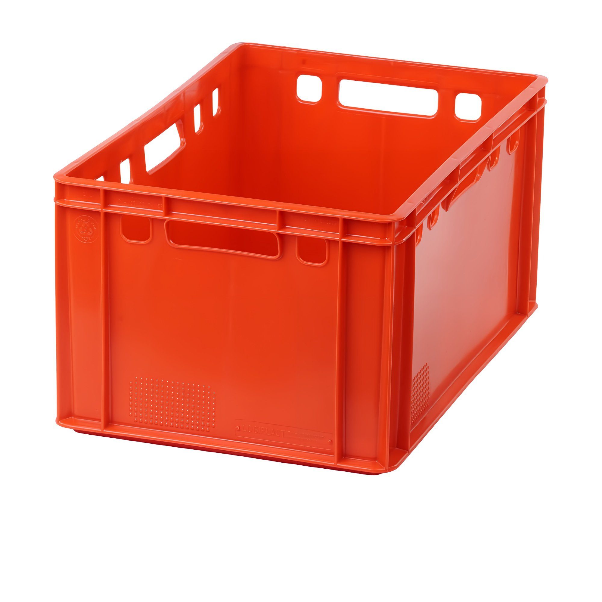 Logiplast Transportbehälter 1 x E3-Kisten rot mit Deckel in rot, (Spar-Set, 1 Stück), Lebensmittelecht, einfach zu reinigen, stapelbar – Bild 4 von 4