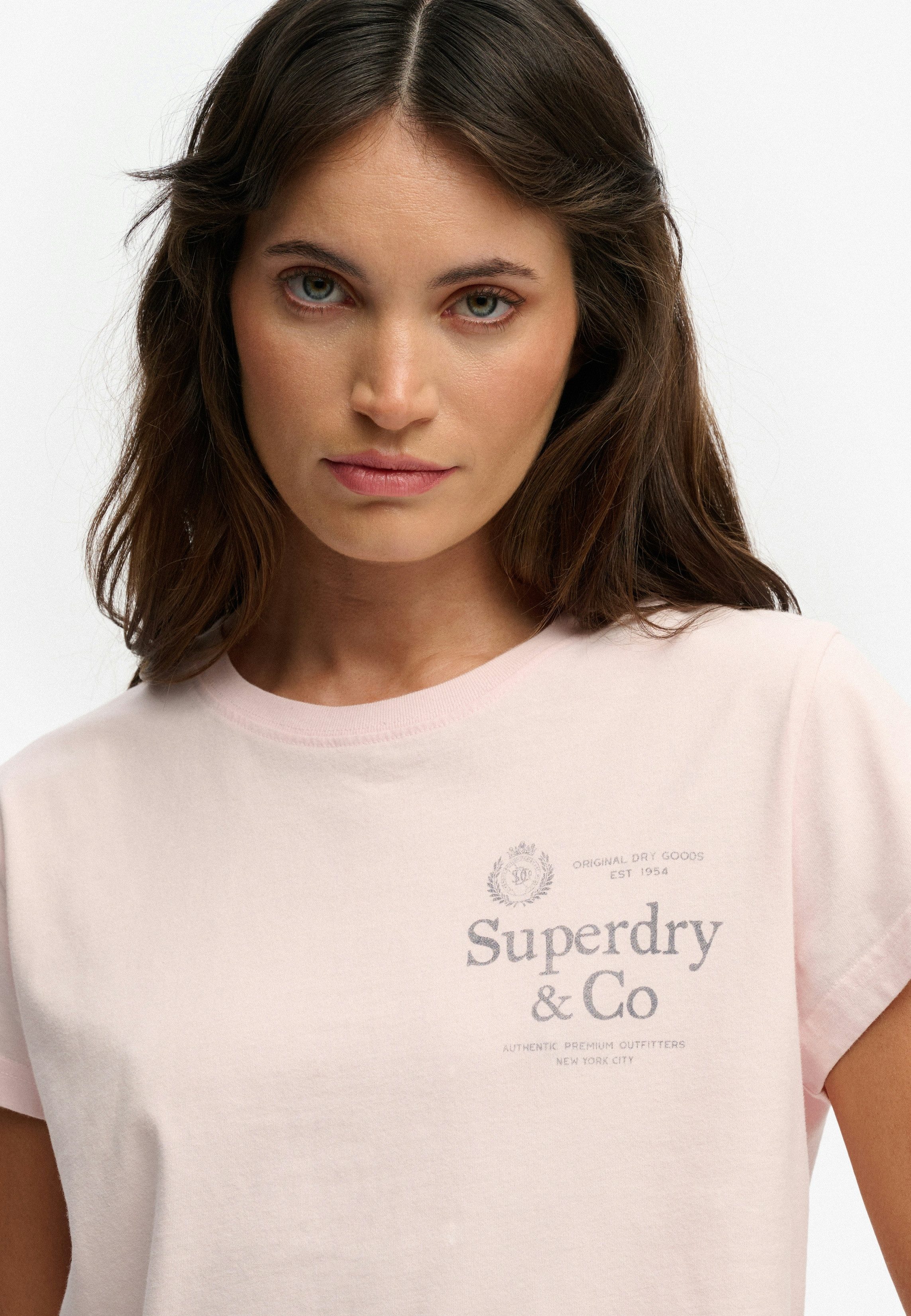 Superdry Print-Shirt LUXE CASUAL CLASSIC TEE Baumwolle, slim fit – Bild 4 von 5