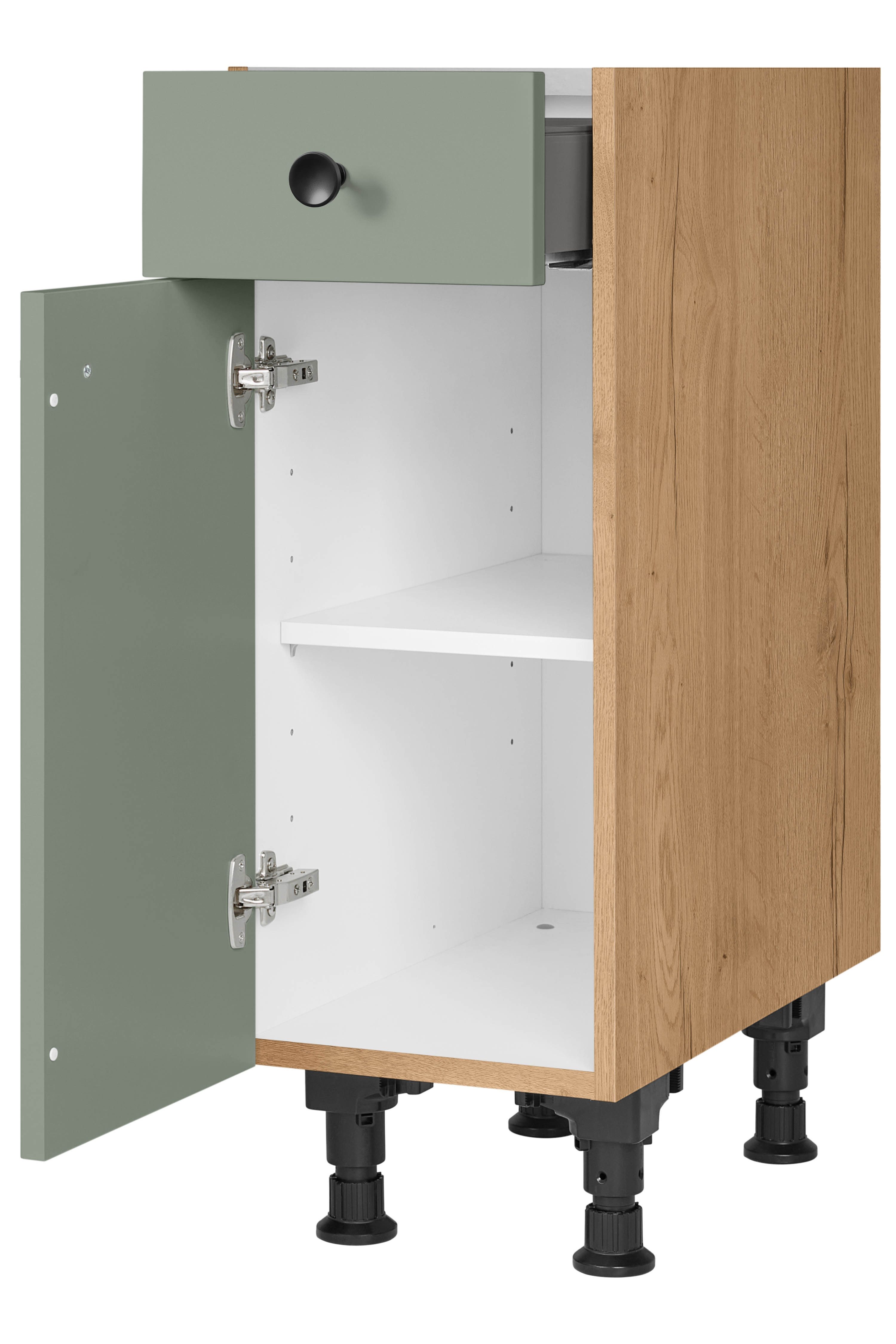 nobilia® Unterschrank "Cascada", Ausrichtung wählbar, vormontiert, in den Breiten 30, 45 und 60 cm Breite, mit höhenverstellbaren Sockelfüßen, vormontiert – Bild 2 von 5