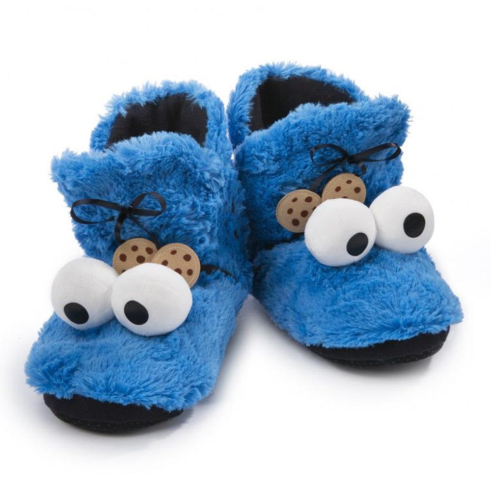 Krümelmonster Krümelmonster Booties, Gr. L/ 41-42 Plüsch Hausschuhe