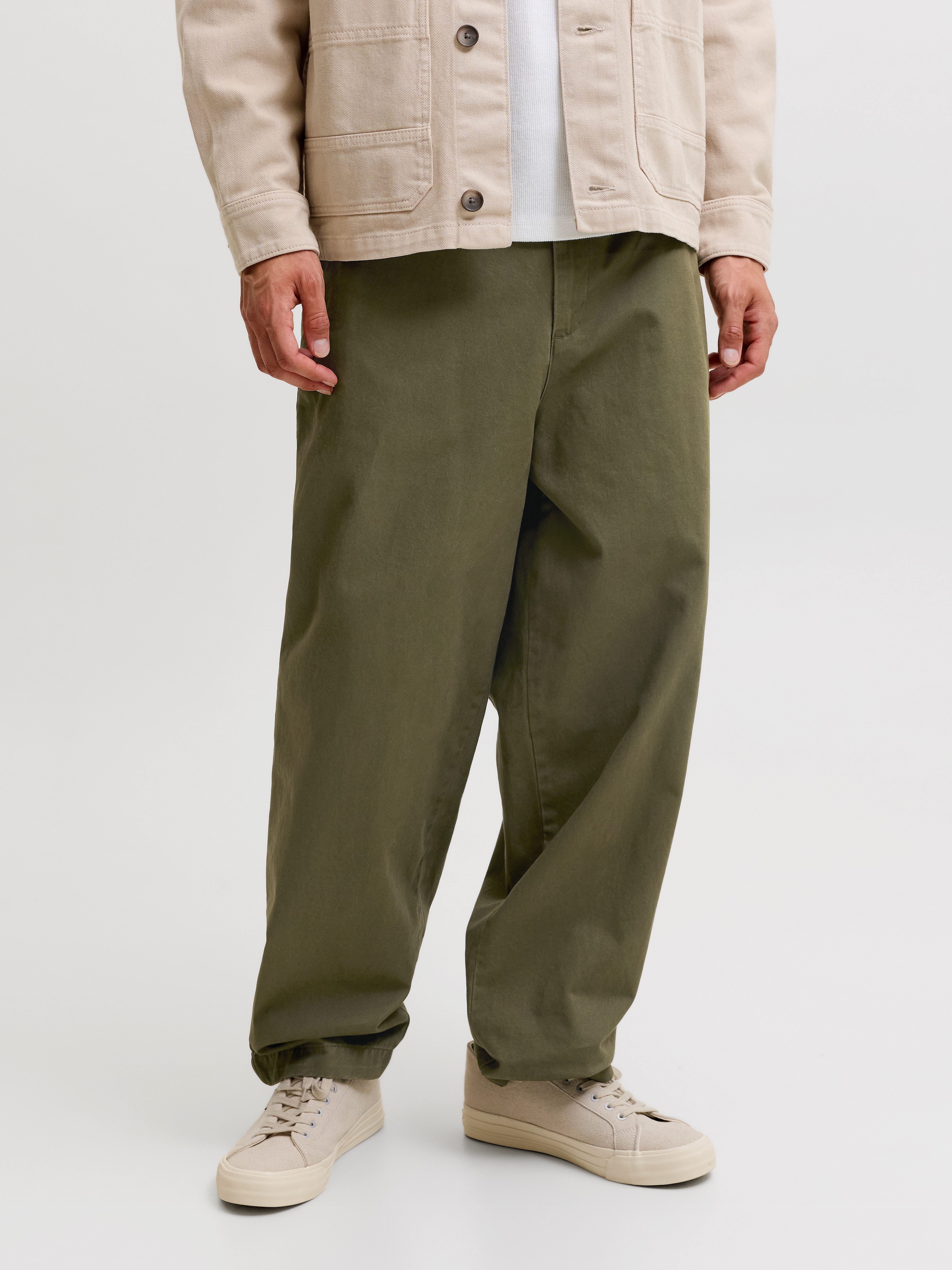 Jack & Jones Schlupfhose JPSTEVAN ELVARO JOGGER SN Baumwolle, barrel fit