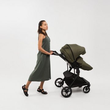 LOVY Kombi-Kinderwagen 3 in 1 Set. Eingeschlossen: Babywanne, Babyschale für das Auto, Sportsitz, Wickeltasche, Regenschutz und ein Moskitonetz.