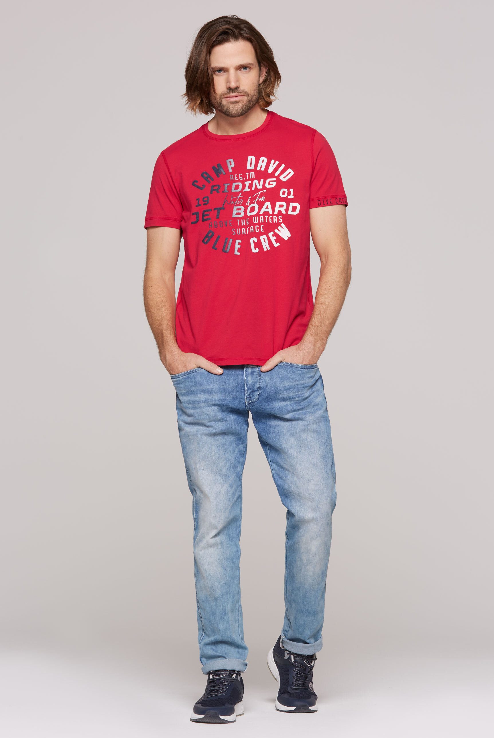 CAMP DAVID Rundhalsshirt aus Baumwolle