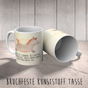 Mr. & Mrs. Panda Kinderbecher Pferd Springen - Vintage - Geschenk, Kindertasse, Pony, Bruchsichere, Kunststoff, Mikrowellenbeständig