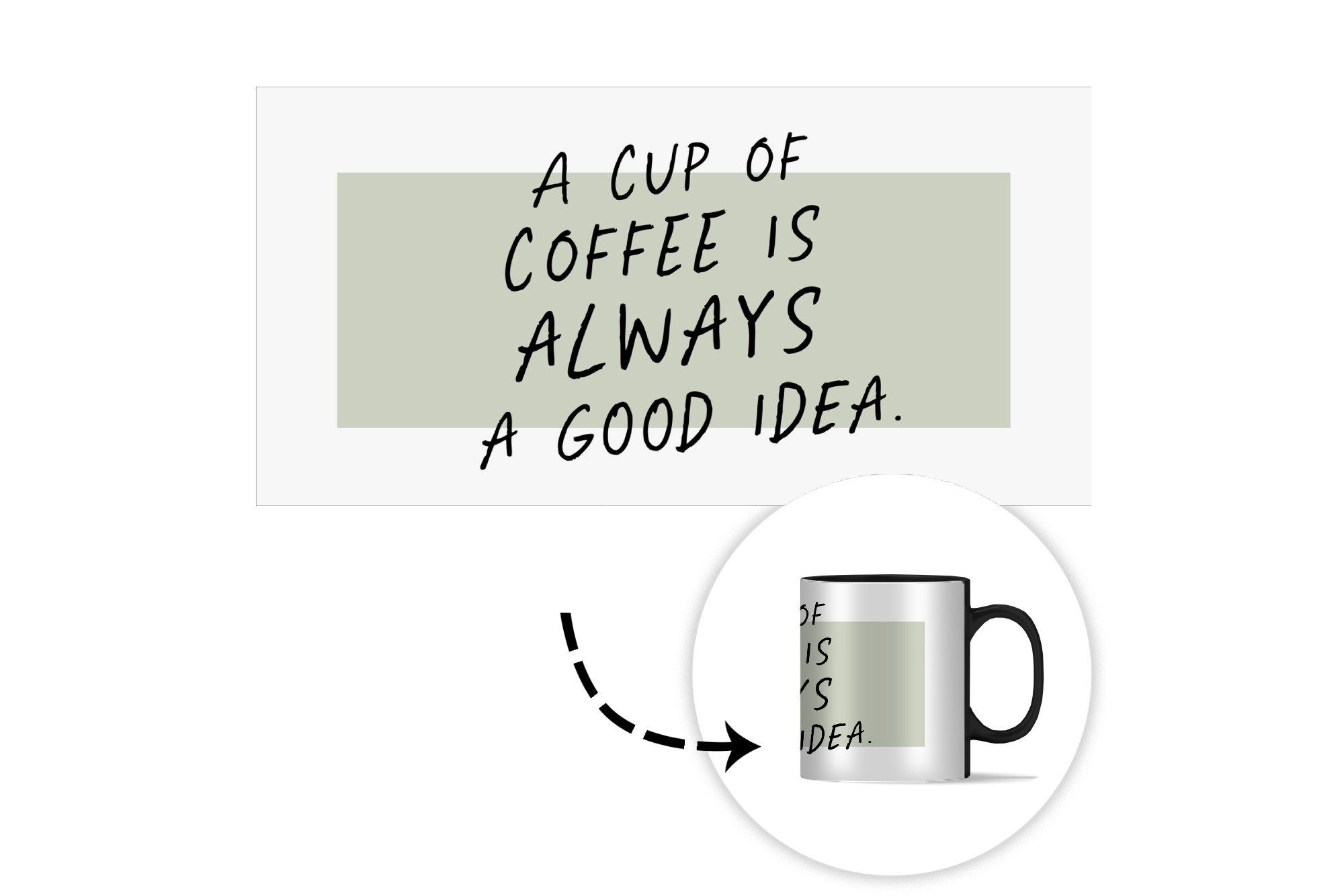 Idee Eine Zitate Farbwechsel, Zaubertasse, Sprichwörter -, Keramik, ist eine - Geschenk MuchoWow - Kaffeetassen, Teetasse, Kaffee Tasse Tasse gute immer
