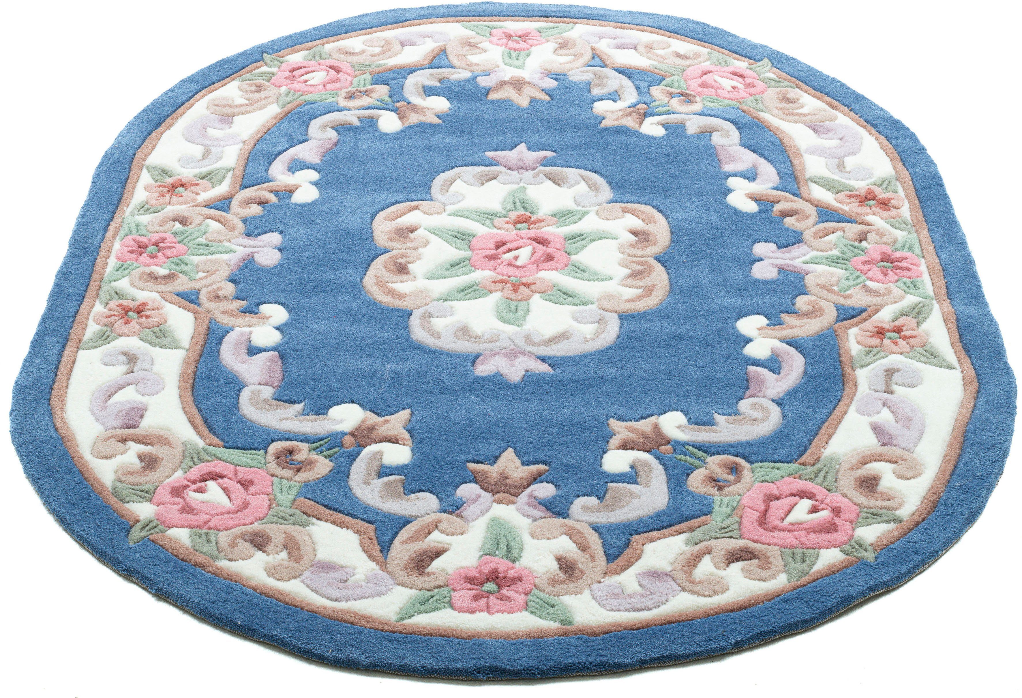 THEKO Teppich Ming, oval, Höhe: 14 mm, hochwertiges Acrylgarn, ideal im Woh günstig online kaufen