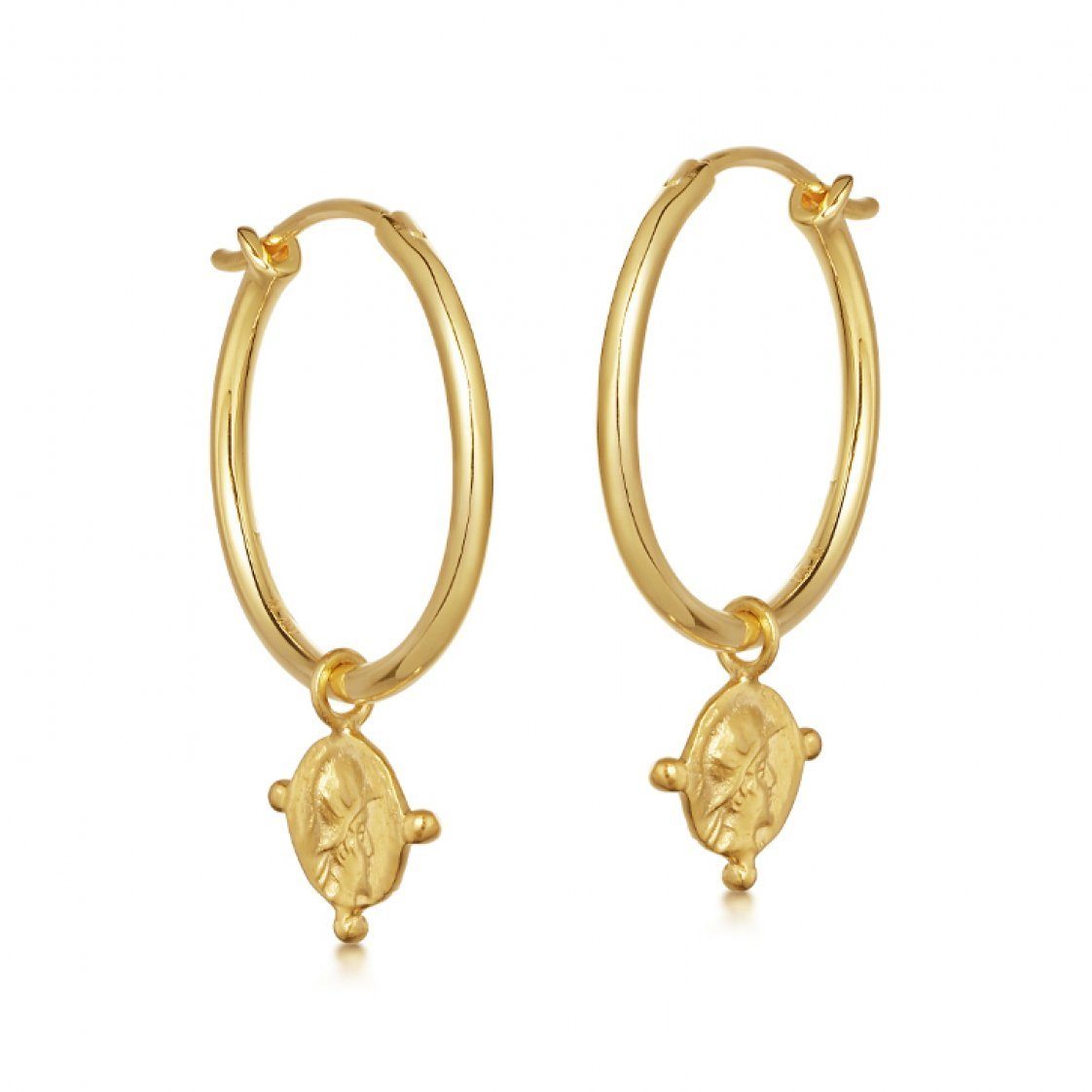 Ohrhänger vergoldet Ohrringe Paar Silber Turin, 925 Brandlinger