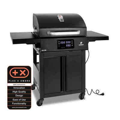 LANDMANN Elektrogrill E-Grillwagen Black ohne Gas & ohne Kohle, 3200,00 W, 2 Fleischthermometern & Deckelthermometer