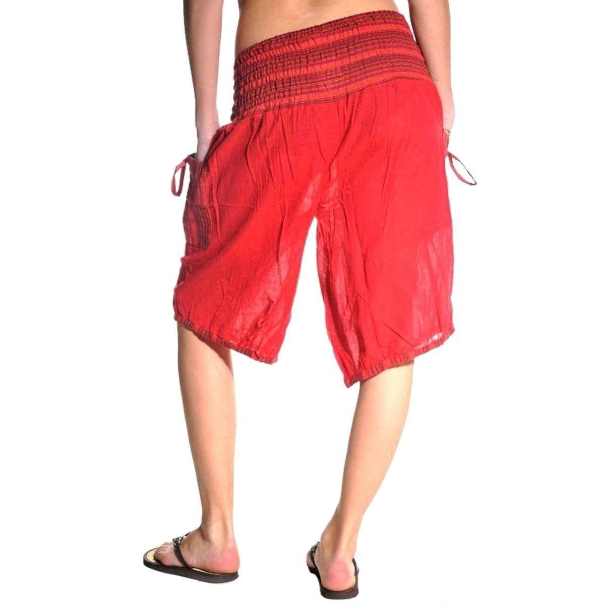 SIMANDRA Haremshose Varkala Damen Harem Short gesmokt (1-tlg) mit elastischem Bund