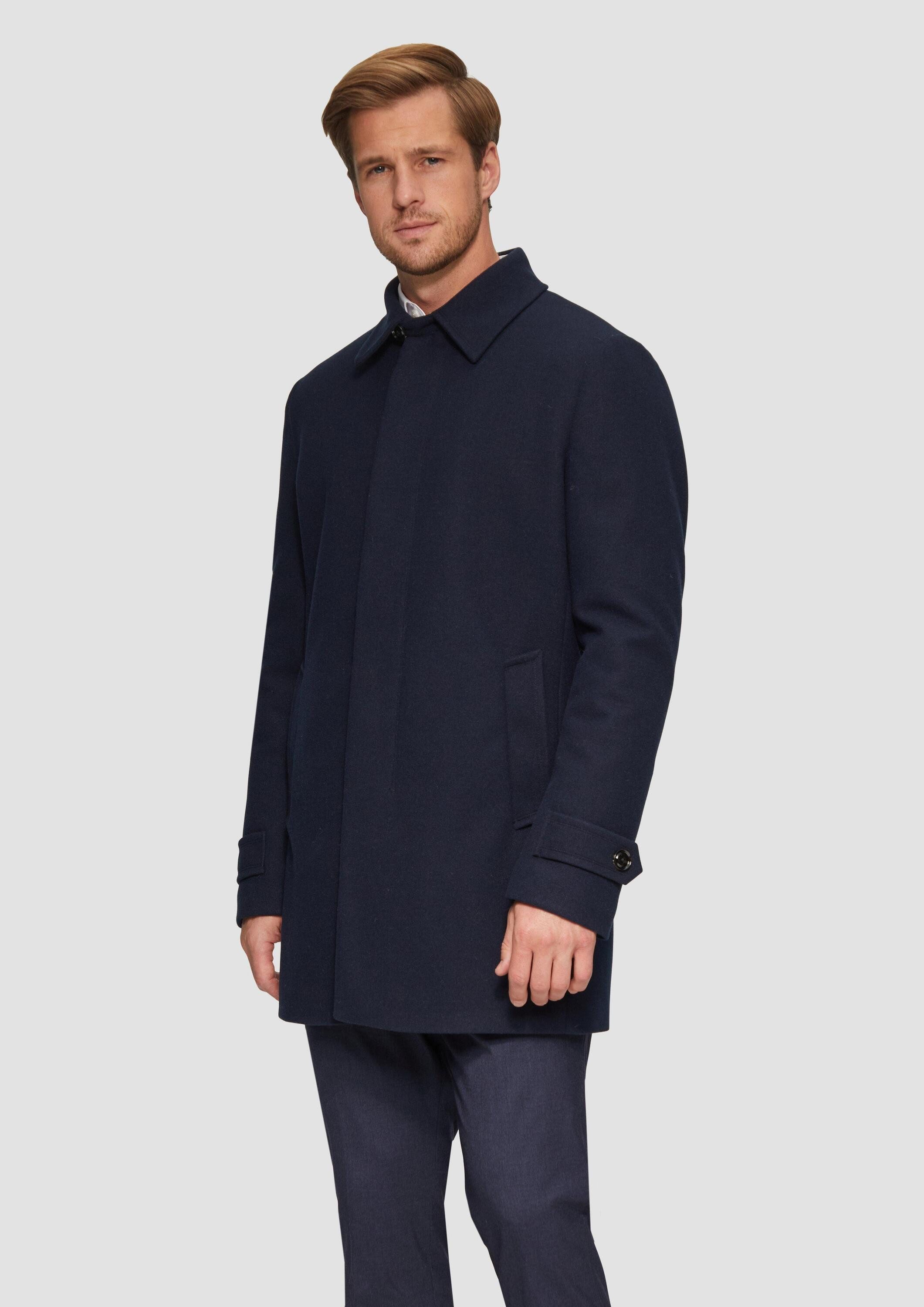 s.Oliver Wintermantel Outdoor-Mantel Wattierter Mantel in Woll-Optik