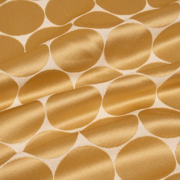 Prestigious Textiles Stoff Dekostoff Jacquard Eaton Dandelion Kreise gold creme 1,47m