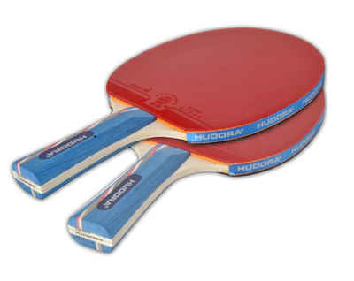 Hudora Tischtennisschläger HUDORA SET 2 x Tischtennisschläger New Topmaster, Schwamm aus 1,8 mm Schaumstof