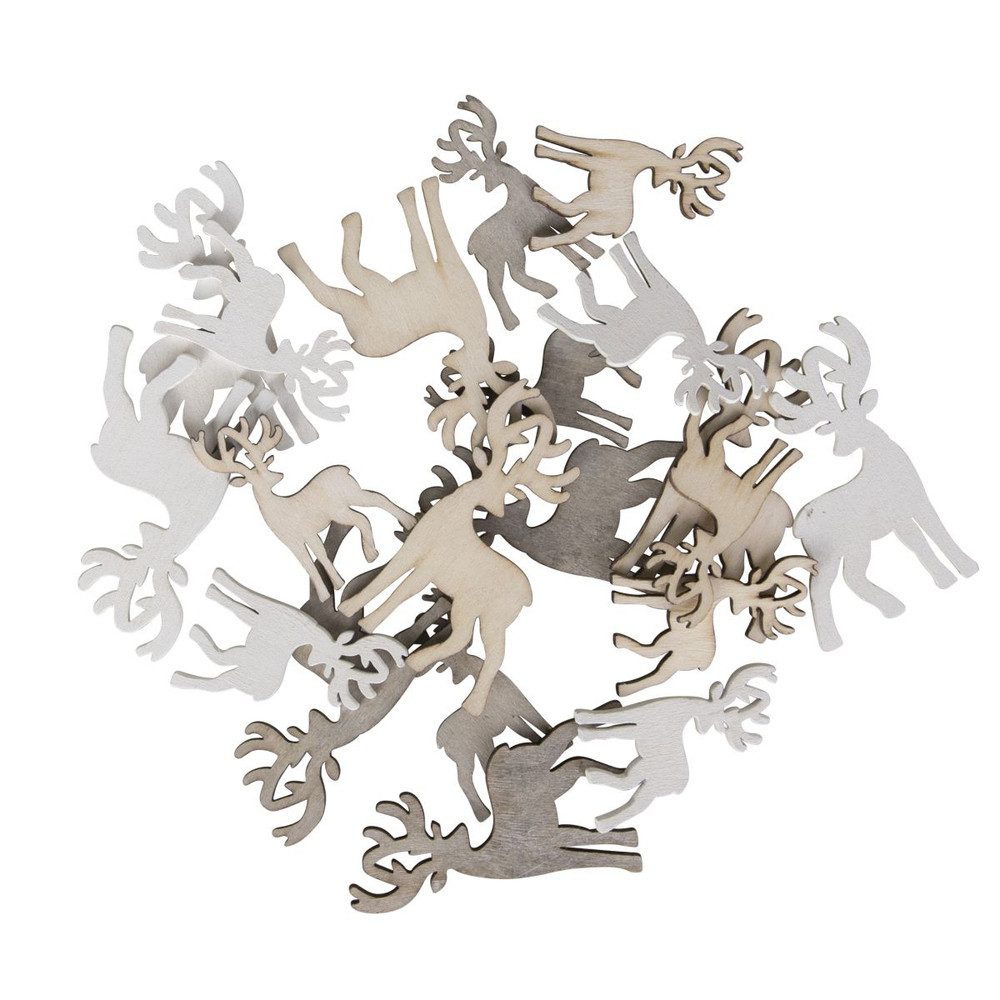 MICA Weihnachtsfigur Streudeko Rentiere - ca. 5 / 7 x 0,3 cm - 20 Stück günstig online kaufen