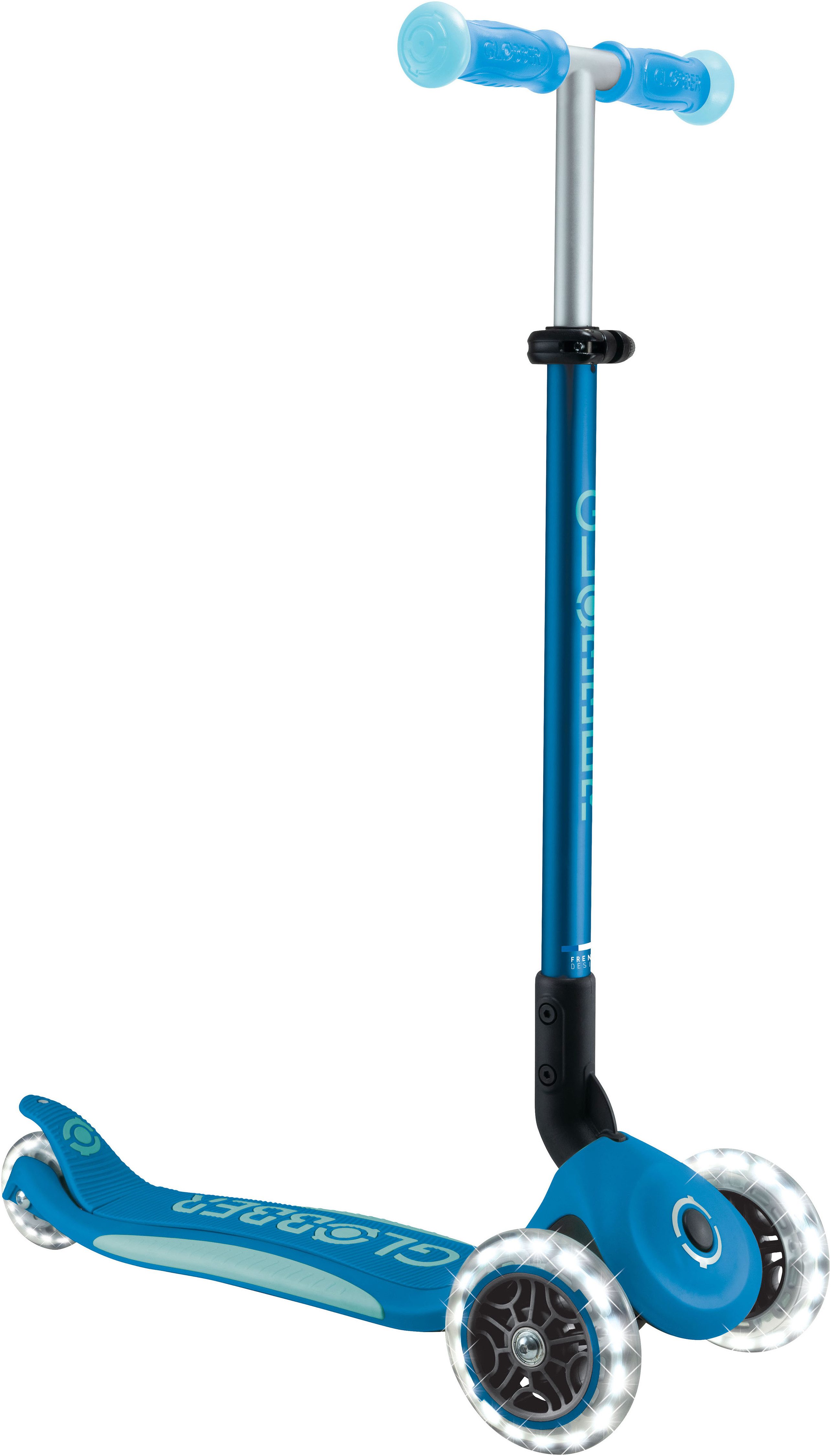 Globber Tretroller ELITE GLOW LIGHTS, mit Leuchtrollen und Glow-Effekt