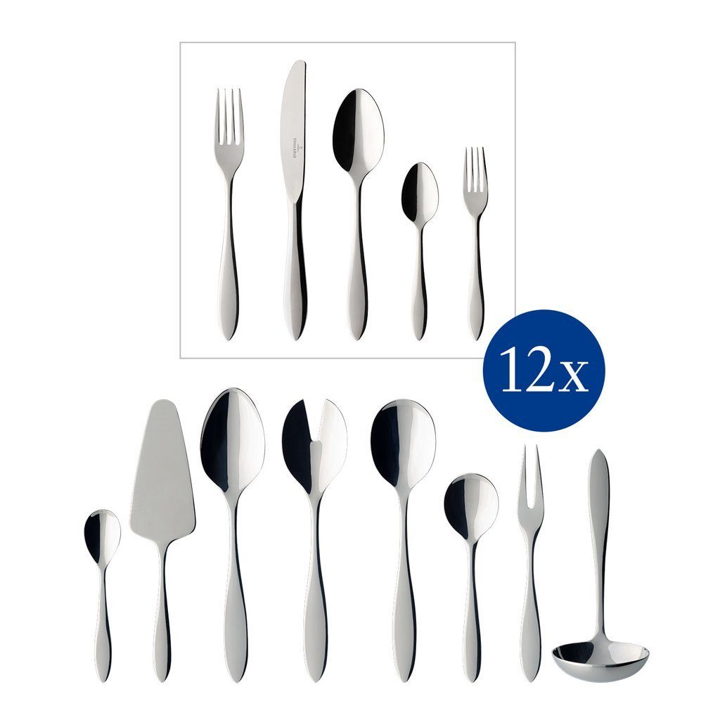 Villeroy & Boch Besteck-Set Arthur Tafelbesteck 68-teilig (68-tlg), 12 Personen, Edelstahl