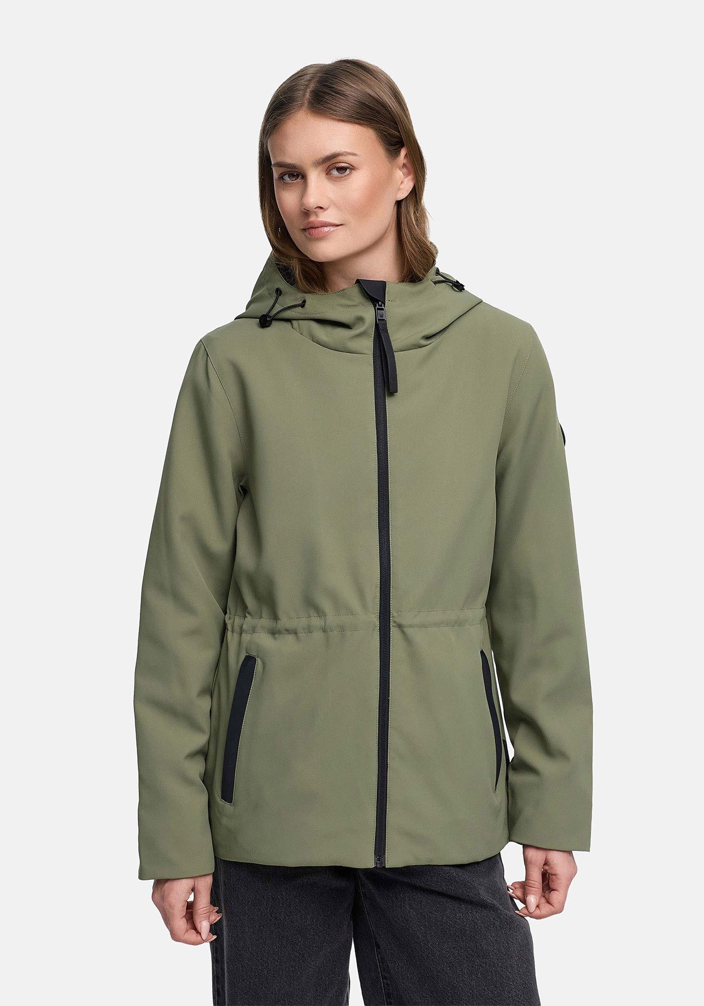 Marikoo Outdoorjacke Katzilein Leichte Übergangsjacke mit Kapuze und Kordel günstig online kaufen