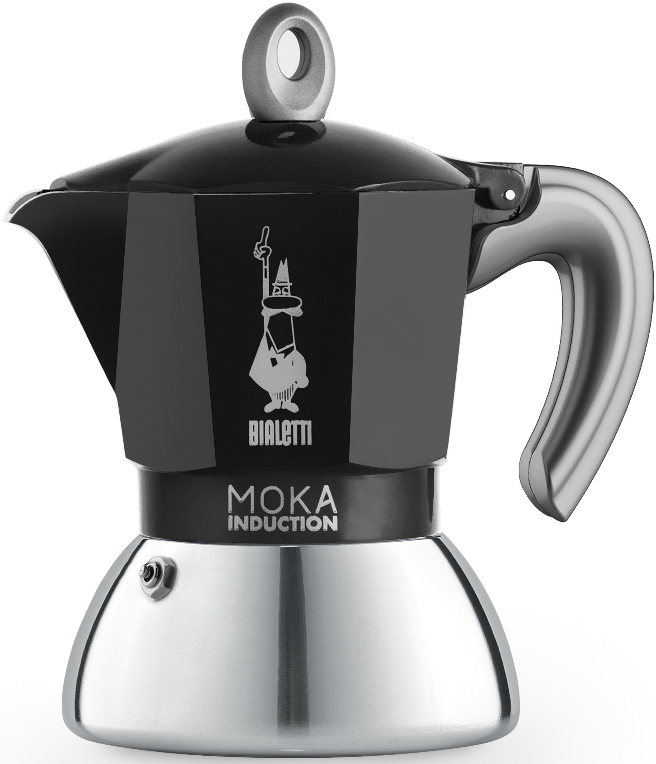 BIALETTI Espressokocher Moka Induktion, 0,09l Kaffeekanne, Induktionsgeeignet