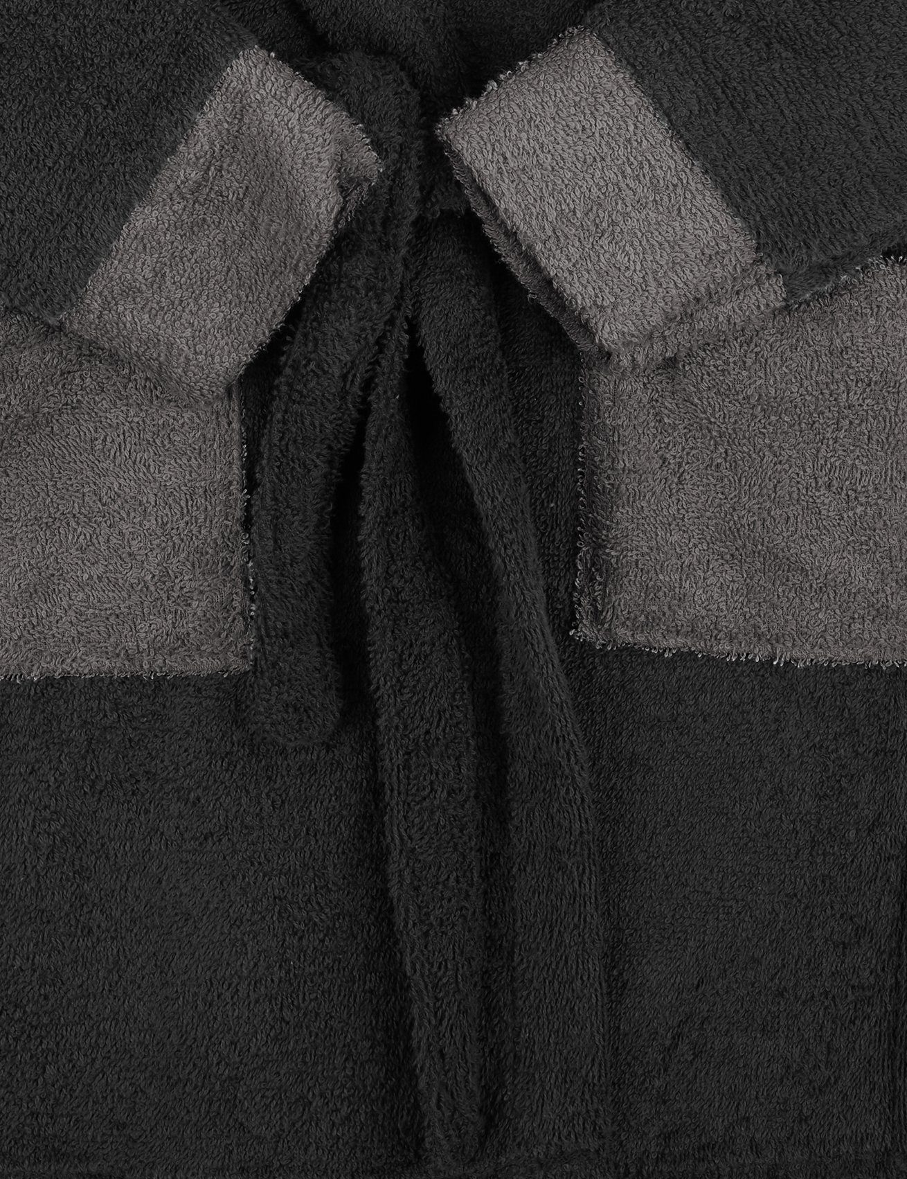 Langform, Baumwolle aus 100% Bademantel Bademantel Baumwolle, (D16/D07) LA40-103, Schwarz/Graphite Frottee Kinder Kapuze Ladeheid