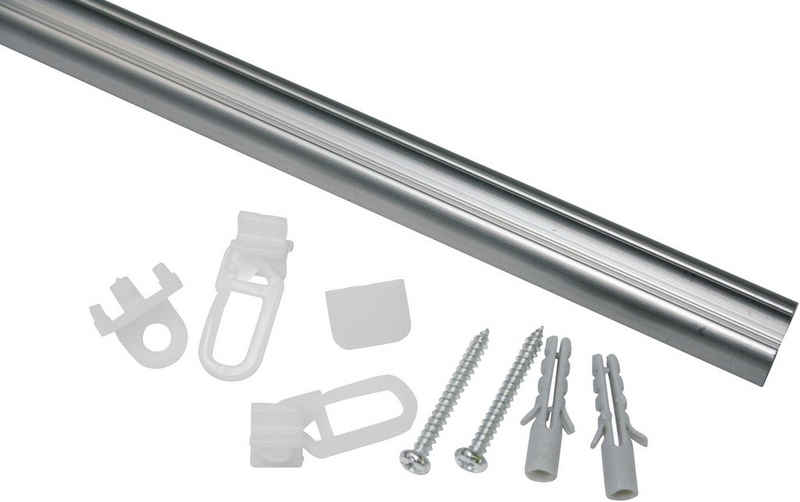 Gardinenschiene Aluminiumschiene, GARDINIA, Ø 13 mm, 1-läufig, kürzbar, Aluminium, 1-läufig