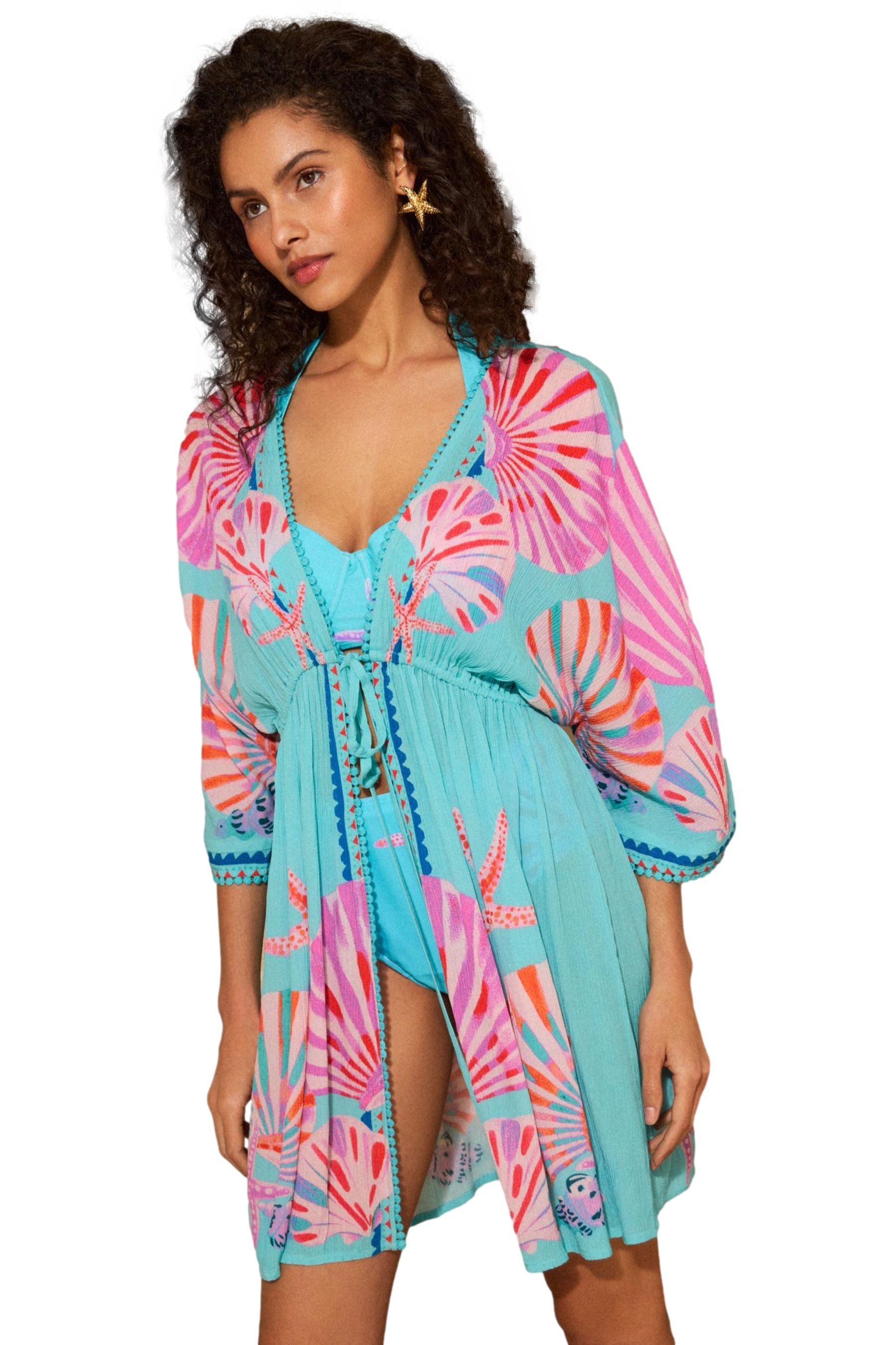 Love & Roses Minikleid Love & Roses Mini-Kaftan (1-tlg) günstig online kaufen