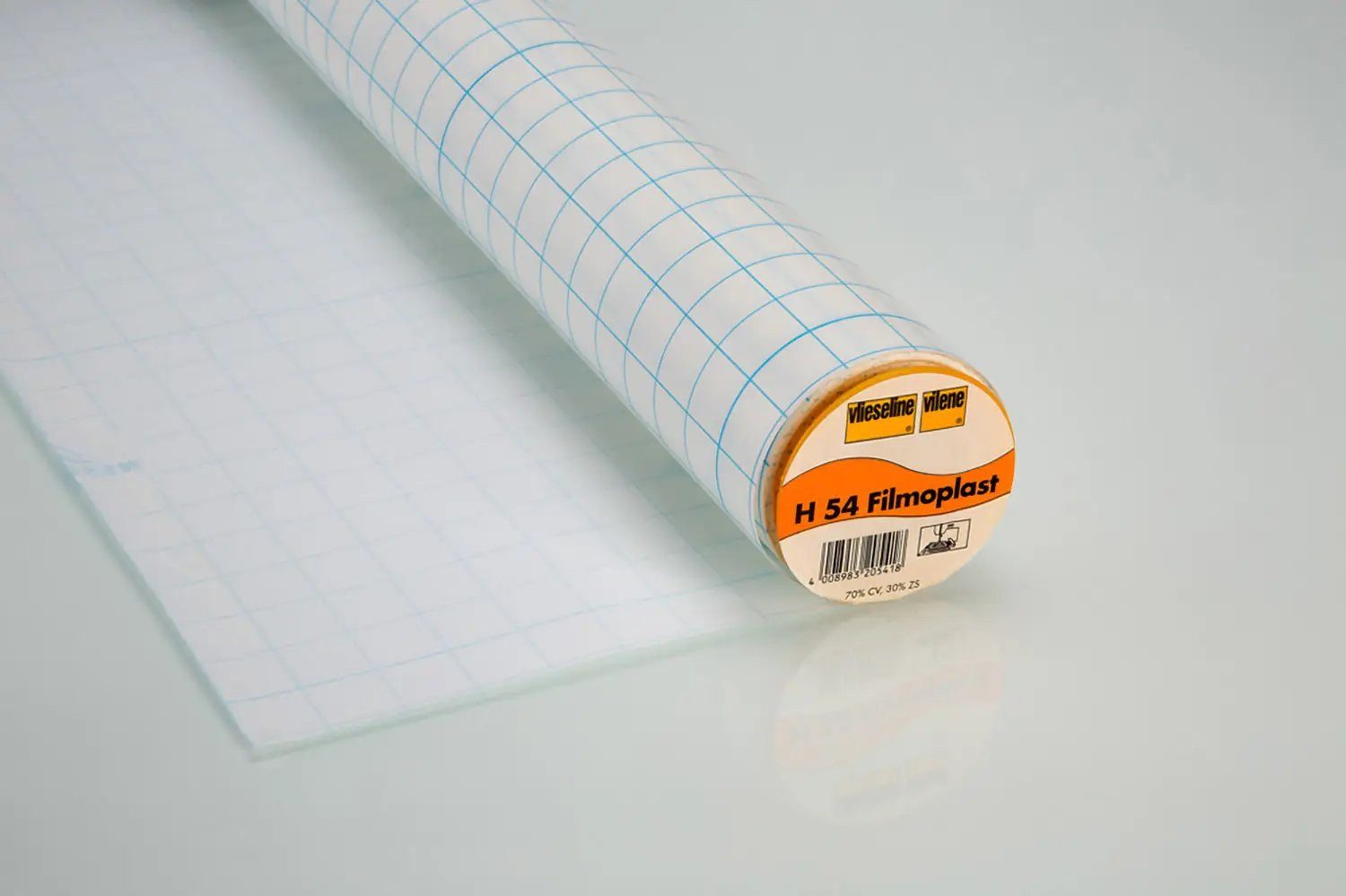 Stofferia Stoff H54 Filmoplast Haftmedien 54,5 cm weiß, Meterware
