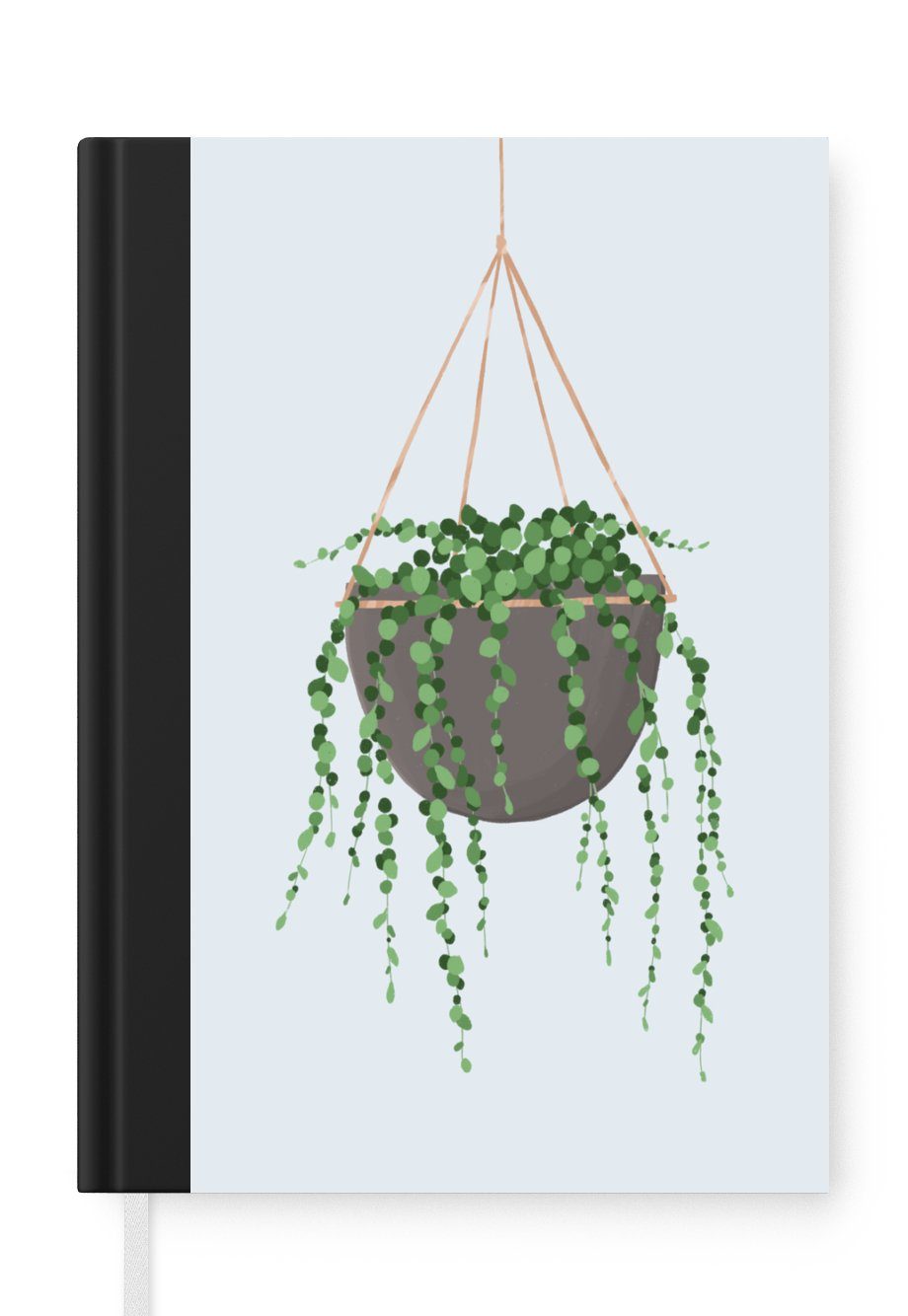 MuchoWow Notizbuch Pflanzen - Hängepflanze - Pastell, Journal, Merkzettel, Tagebuch, Notizheft, A5, 98 Seiten, Haushaltsbuch
