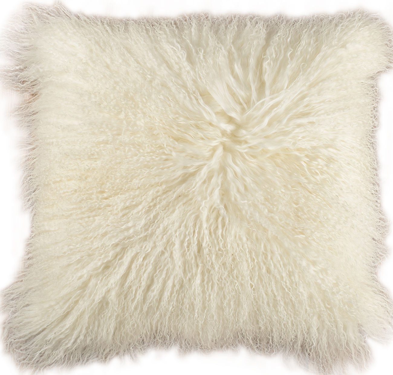 Dekokissen Echtes Tibet Lammfell Kissenbezug Grau Schwarz Braun Beige oder Weiß