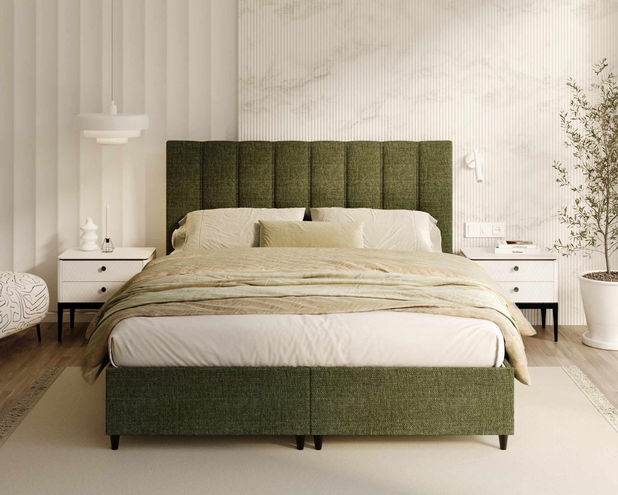 thematys Polsterbett Bett Stauraumbett Bezug Ottawa / 140x200, 160x200, 180x200cm (MADE IN EU - mit hochwertigem Bouclé oder Cleo Bezug, Bettrahmen, Bett, Optional mit Matratze bestellbar, mit großen gepolsterten Kopfteil), Metallrahmen mit Lattenrost, hydraulische Klappfunktion für Stauraum, mit großen gepolsterten Kopfteil, mit Bettkasten zum aufklappen), Metallrahmen mit Lattenrost, hydraulische Klappfunktion für Stauraum