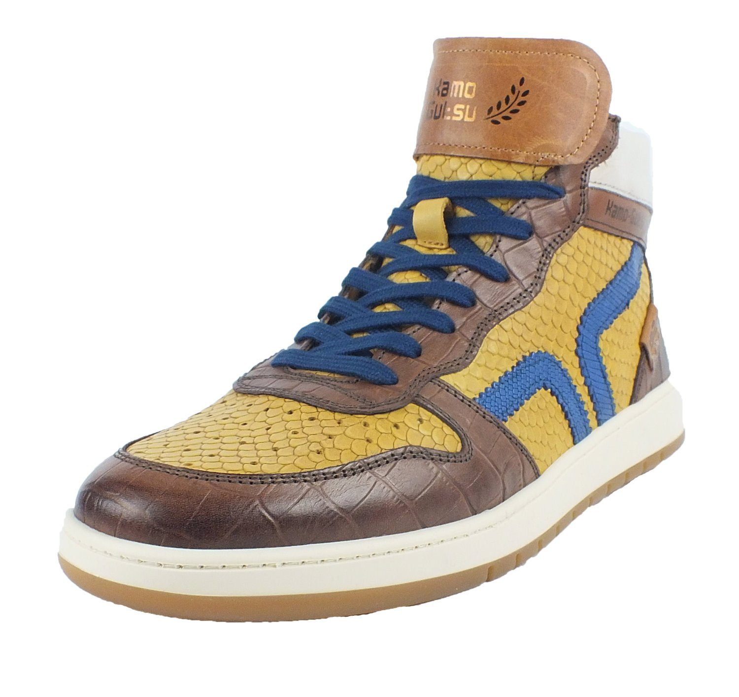 Kamo-Gutsu Herren Leder Halbschuhe Sneaker Wechselfussbett