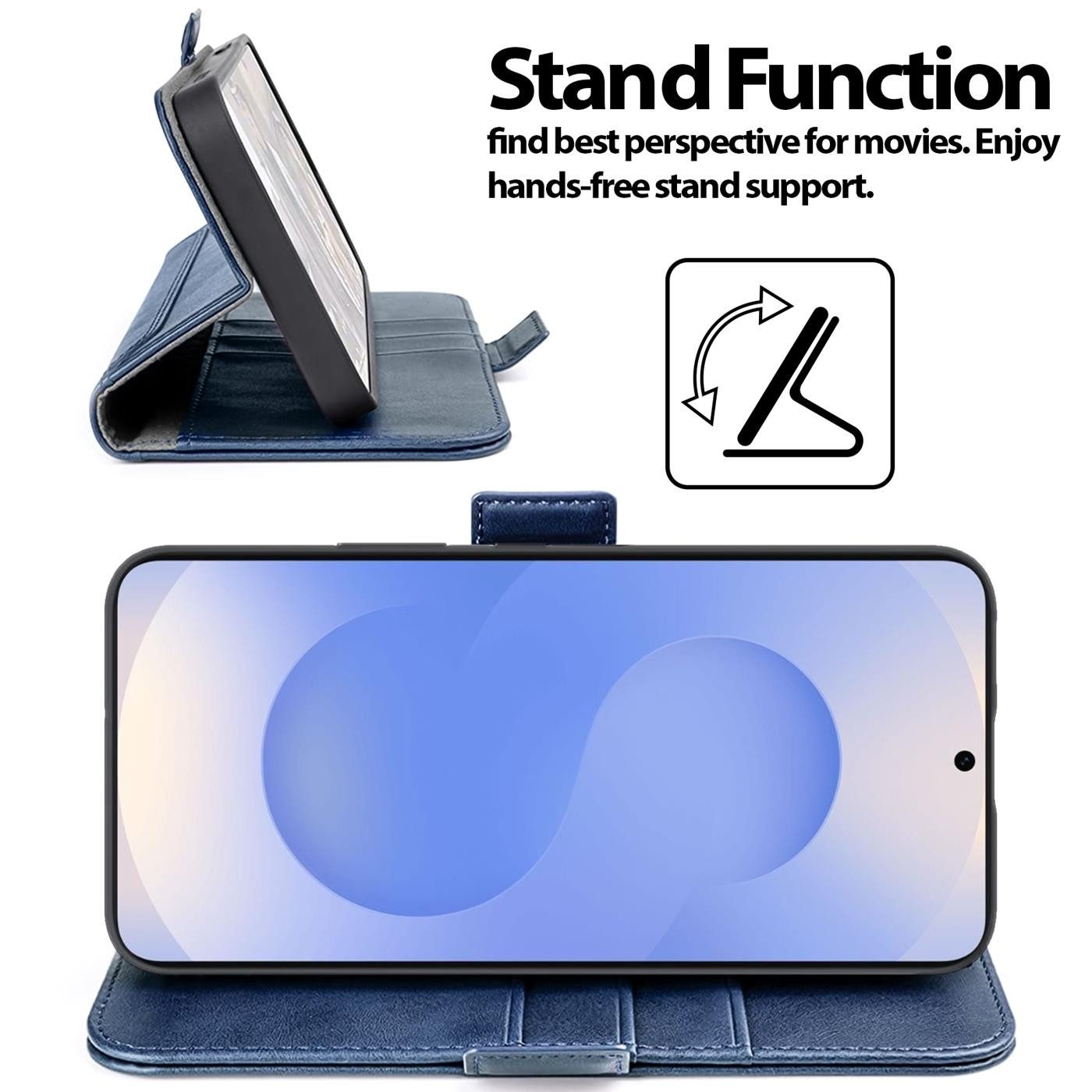 CoolGadget Handyhülle Book Case Elegance Tasche für Samsung Galaxy S25 6,2 Zoll, Hülle Magnet Klapphülle Flip Case für Samsung S25 Schutzhülle – Bild 2 von 5