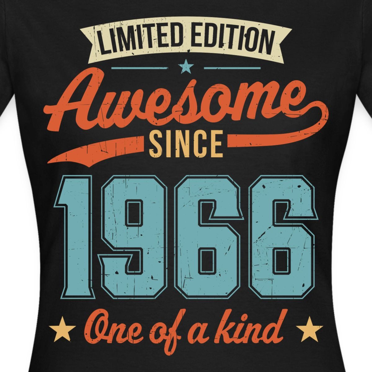 T-Shirt Awesome Since 1966 Limited Edition 60. Geburtstag Frauen T-Shirt
