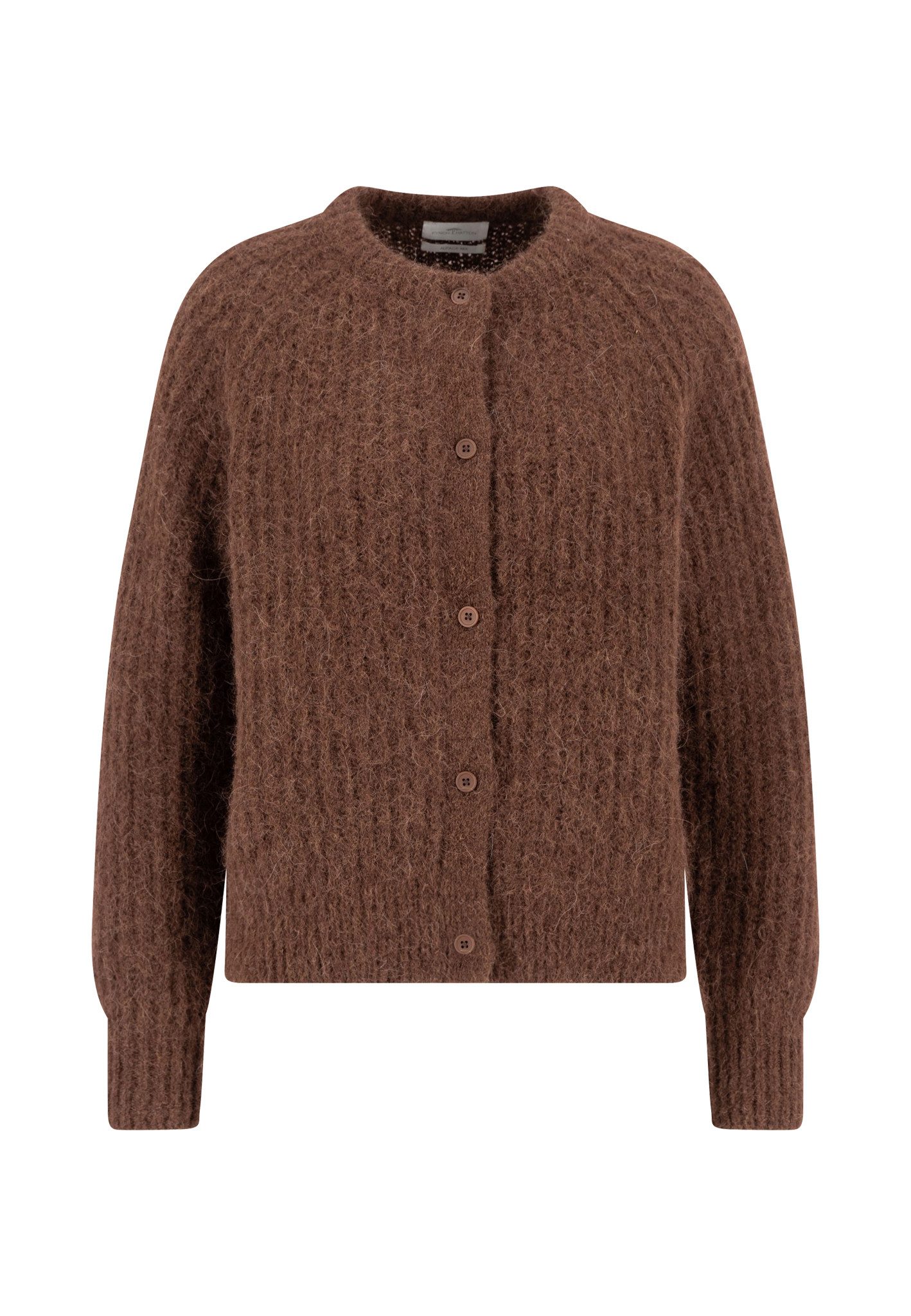 FYNCH-HATTON Strickjacke CARDIGAN O-NECK HAIRY YARN *RWS
