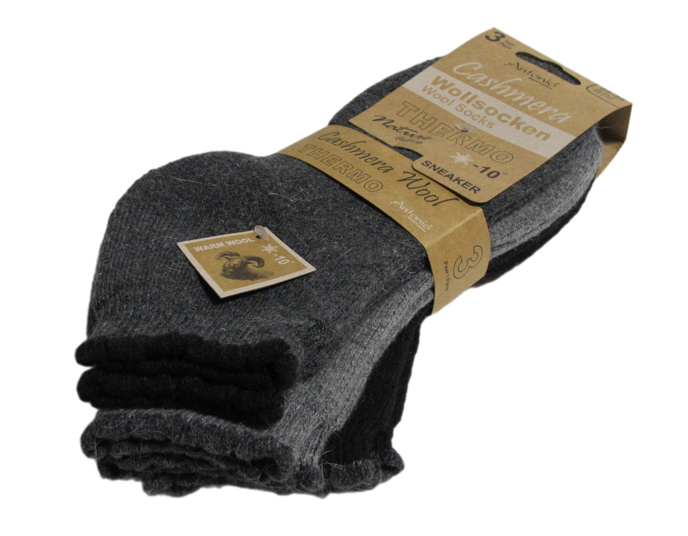 Antonio Thermosocken 3 Paar Wollsocken Socken Damen kurz Thermo Strümpfe Rü günstig online kaufen